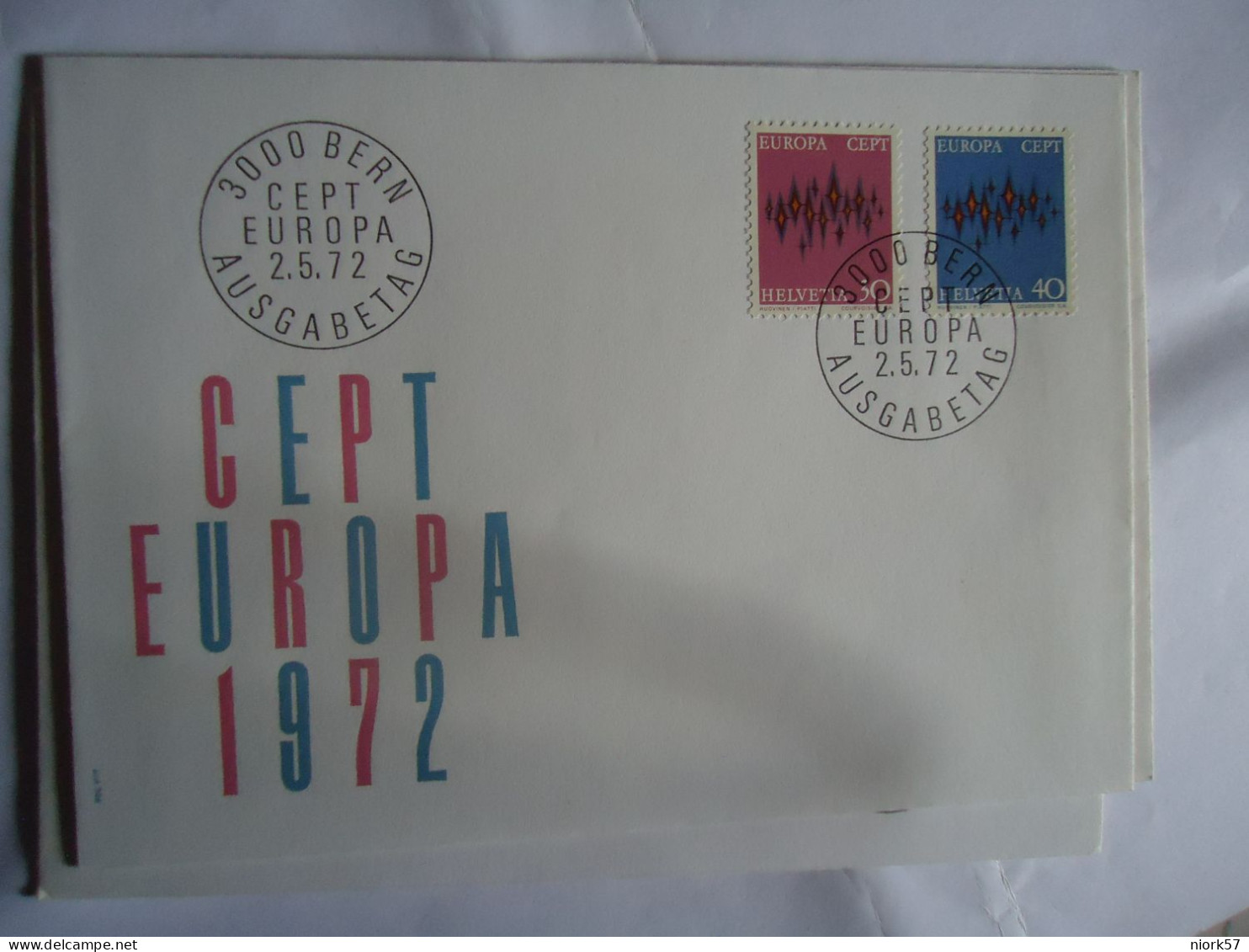SWITZERLAND FDC EUROPA  1972 - 1972