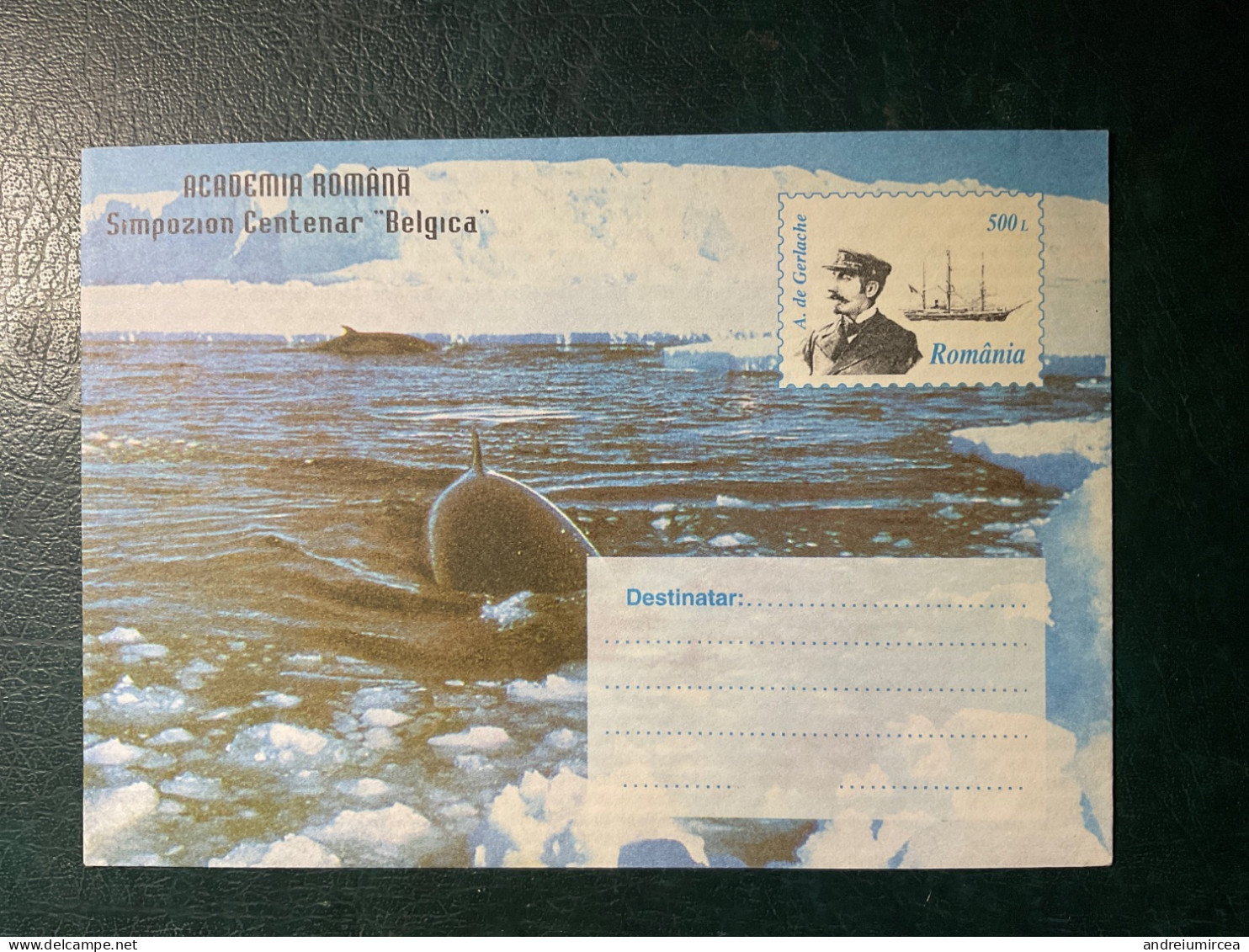 Postal Stationary Cover Romania Cod 153/1997 Centenar Belgica. A.de Gerlache - Événements & Commémorations