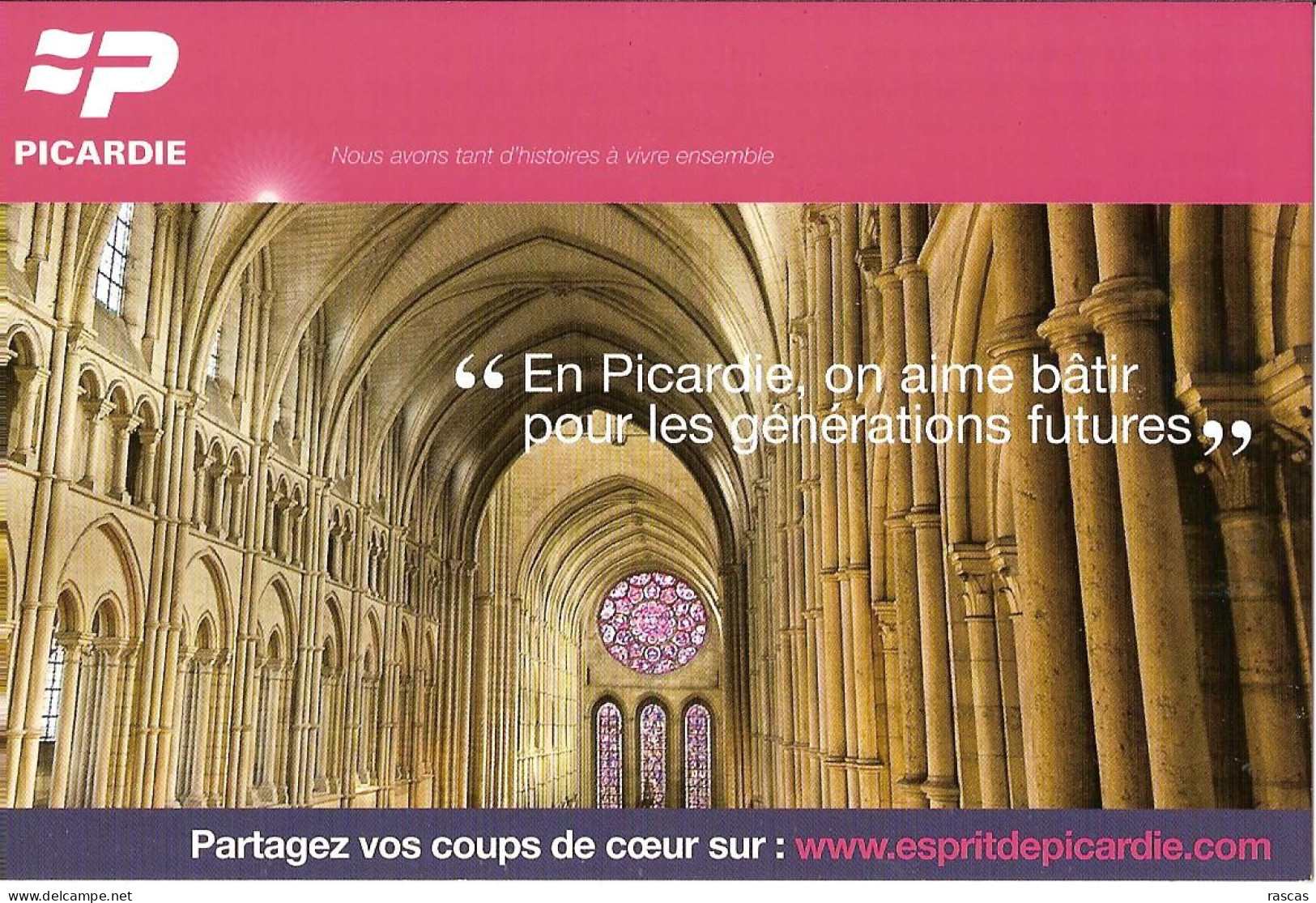 CPM -  EN PICARDIE - ON AIME BATIR POUR LES GENERATIONS FUTURES - CATHEDRALE D'AMIENS - Picardie