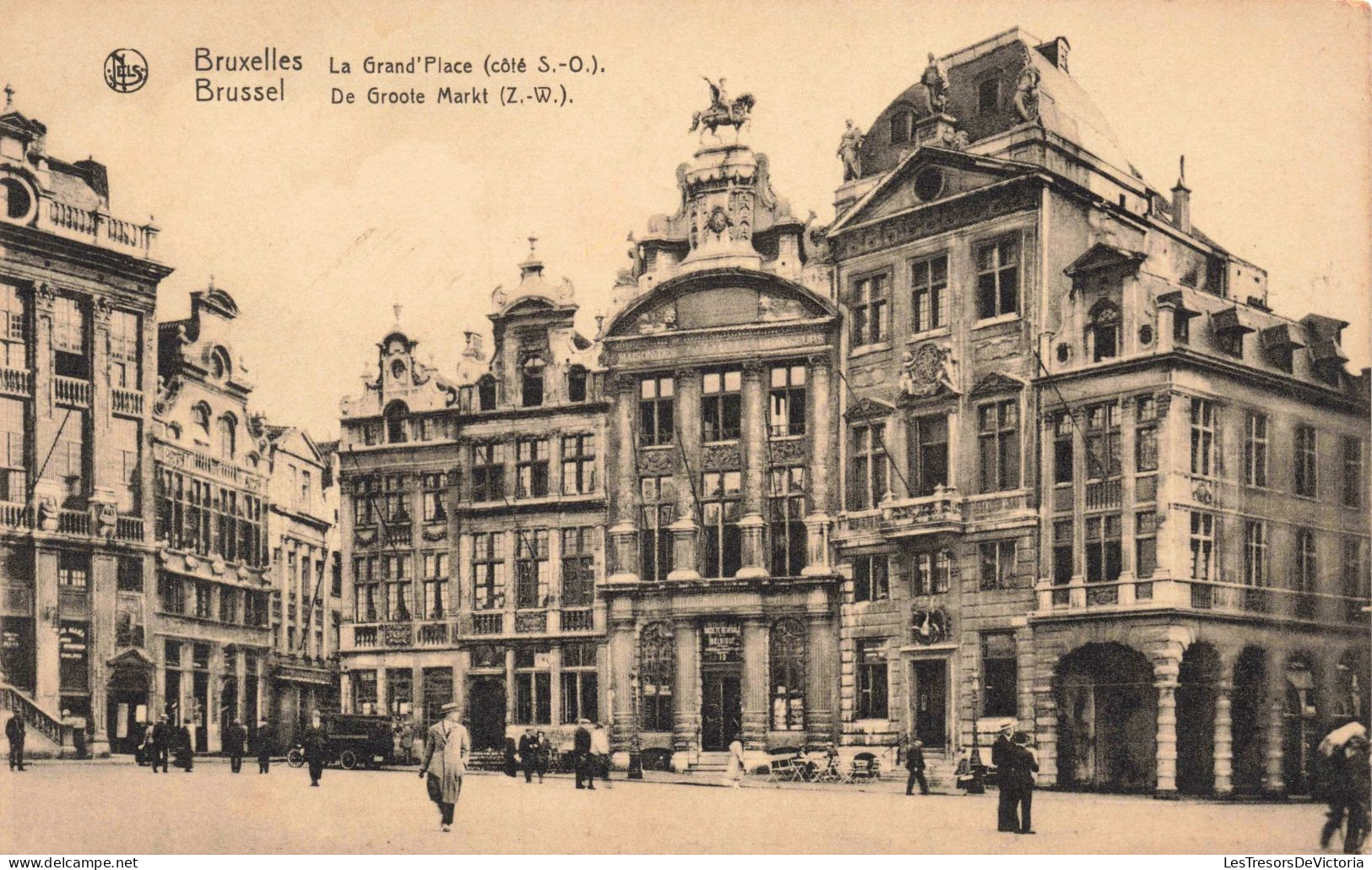 BELGIQUE - Bruxelles - La Grand'Place (Côté SO) - Animé - Carte Postale Ancienne - Places, Squares