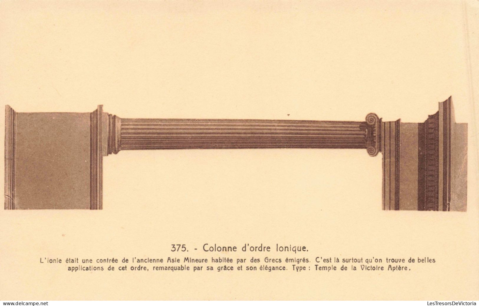 ARTS - Antiquité - Colonne D'ordre Ionique - Carte Postale Ancienne - Antike