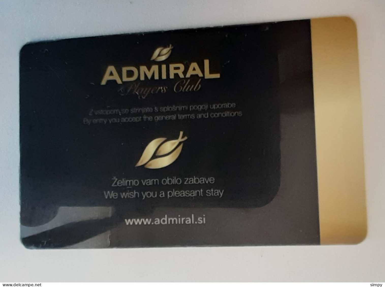 Casino Admiral GOLD Players Club  Slovenia Casino Card - Casino Cards