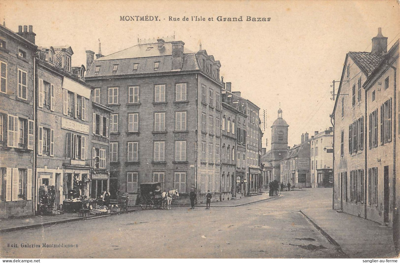 CPA 55 MONTMEDY / RUE DE L'ISLE ET GRAND BAZAR - Other & Unclassified