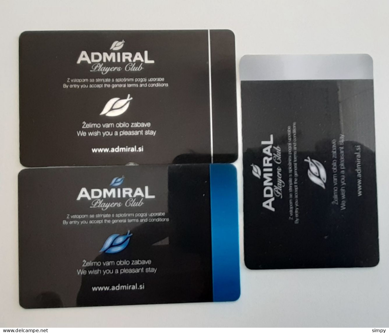 Casino Admiral PLATINUM SILVER MEMBER Players Club  Slovenia Casino Cards - Casinokarten