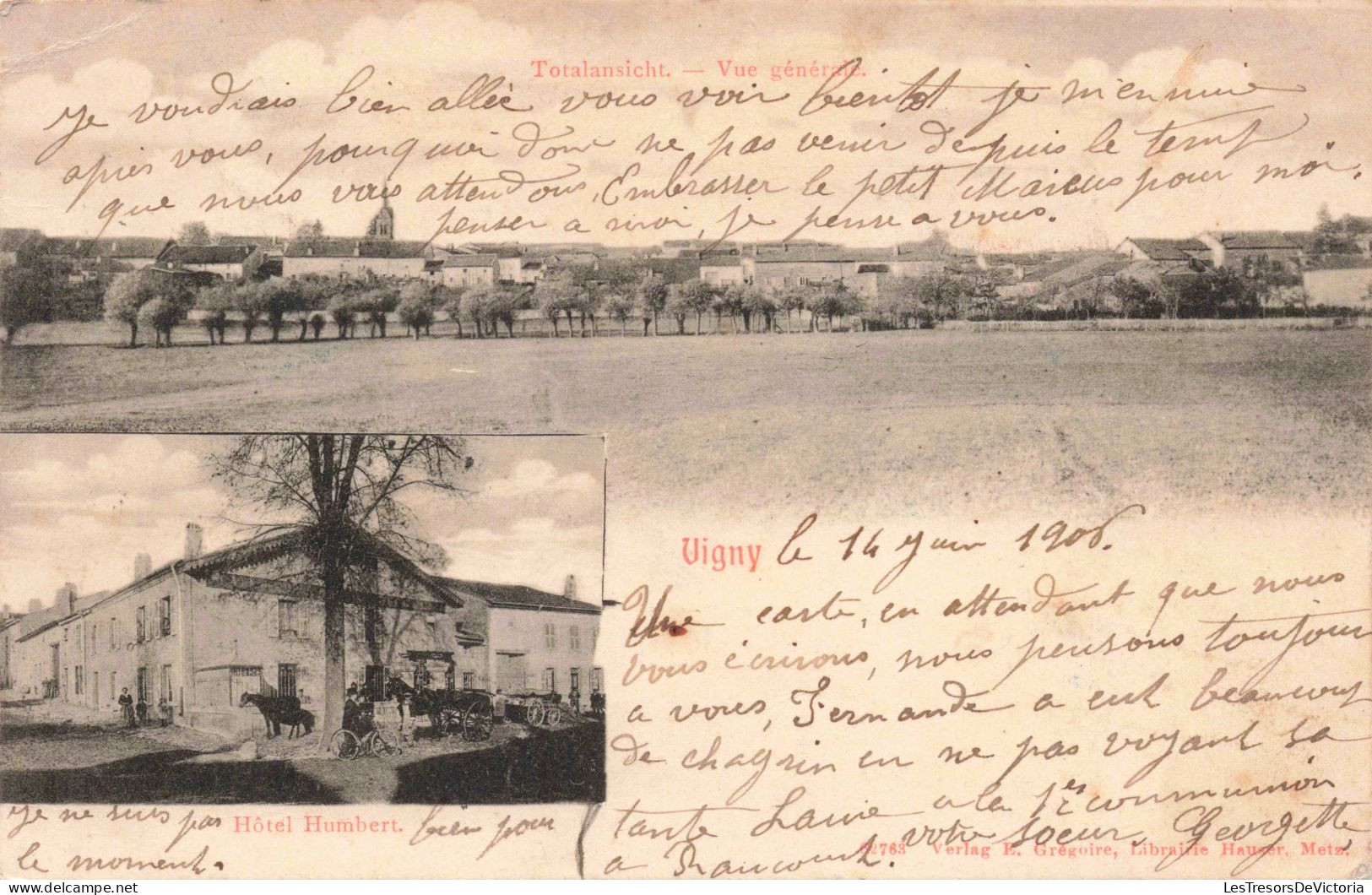 FRANCE - Pontoise - Vigny - Vue D'ensemble - Hôtel Humbert - Carte Postale Ancienne - Pontoise