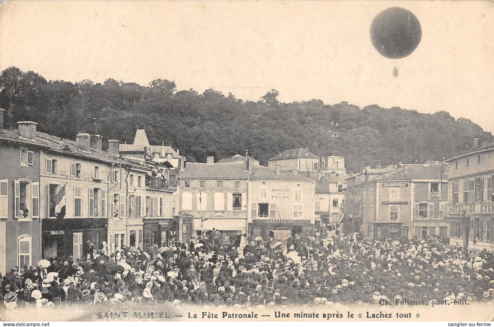 CPA 55 SAINT MIHIEL / LA FETE PATRONALE / UNE MINUTE APRES LE LACHEZ TOUT / MONTGOLFIERE - Sonstige & Ohne Zuordnung