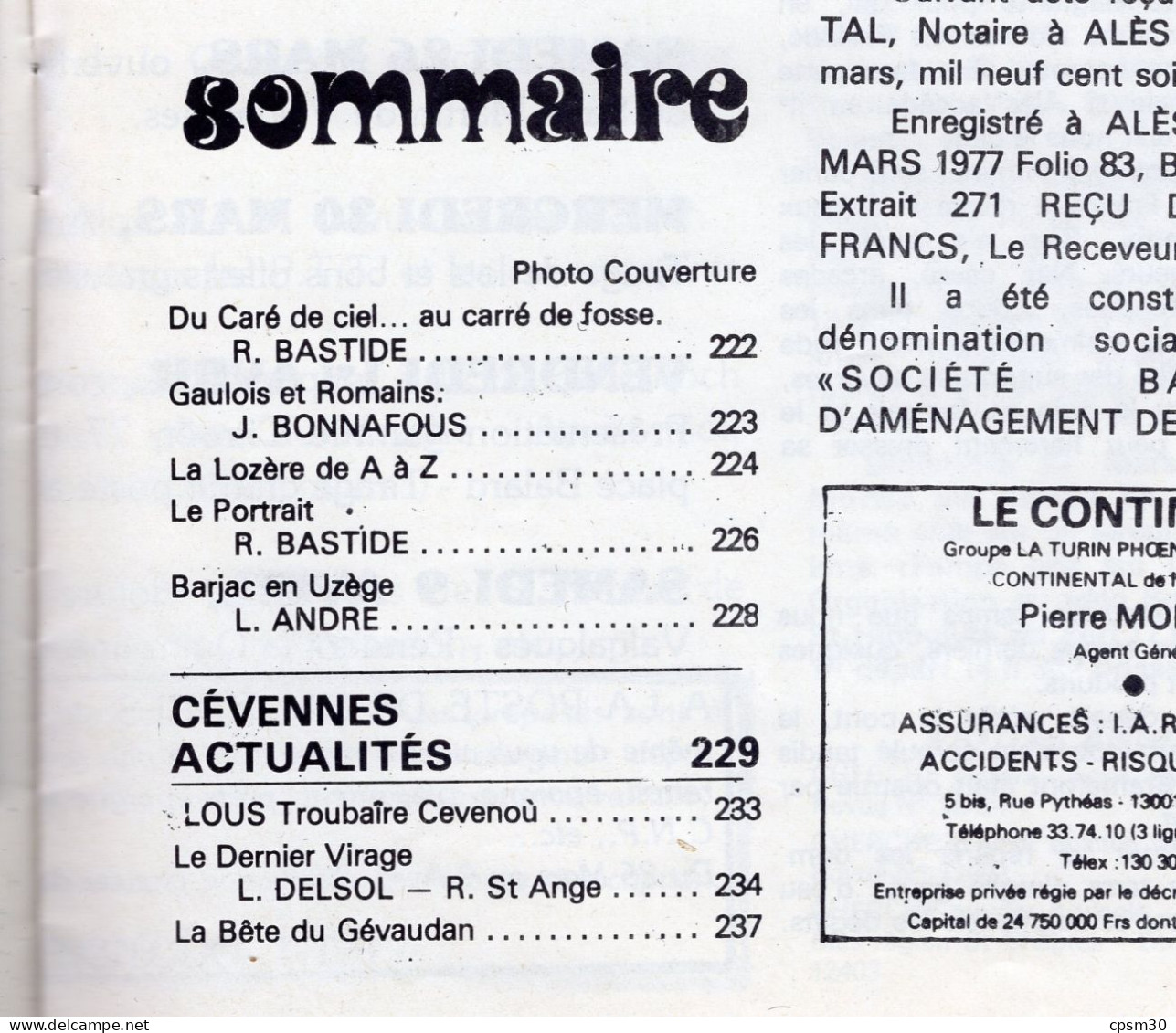 Livre - Cevennes Magazine, N° 164, Avril 1977, 16 Pages - Languedoc-Roussillon