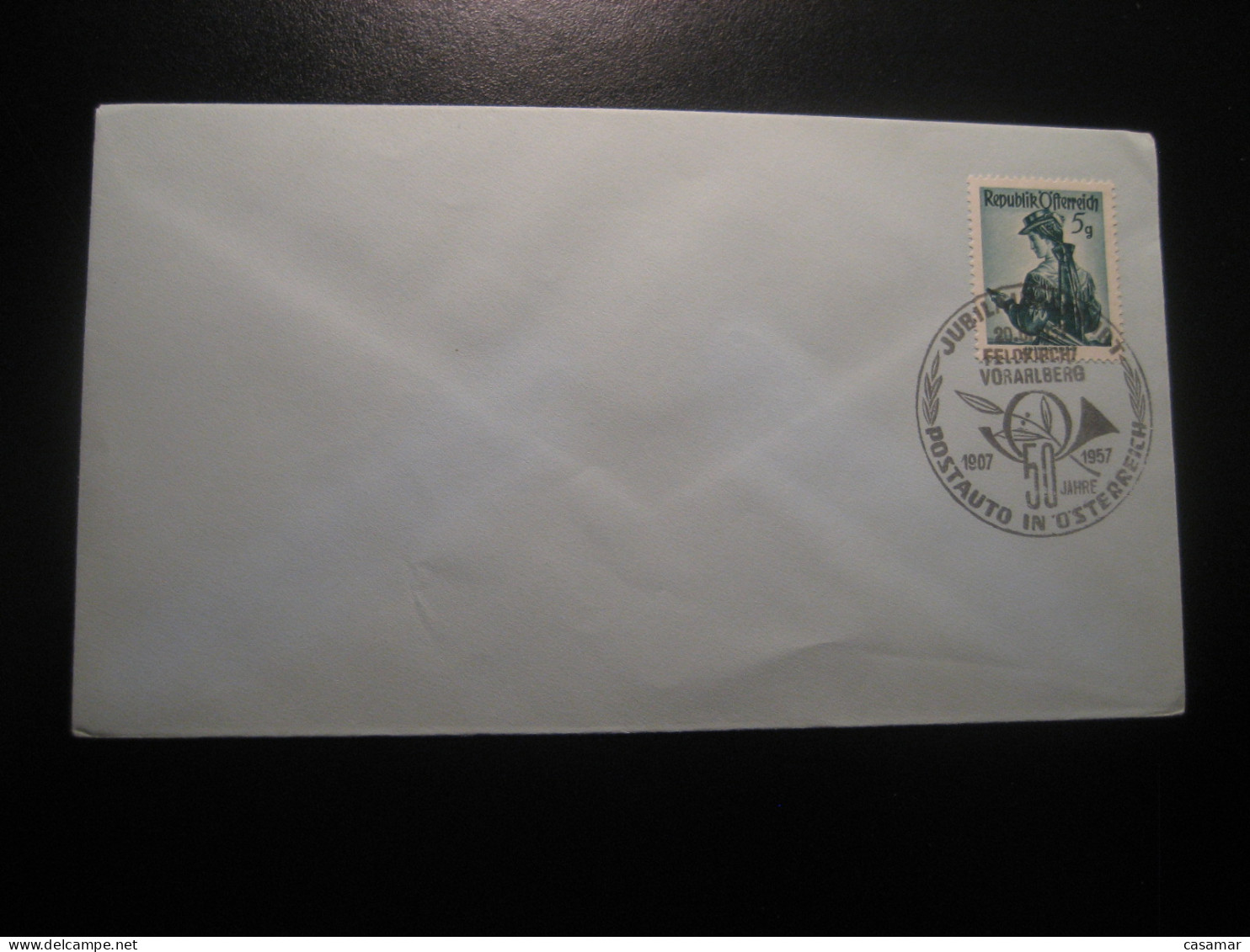 FELDKIRCH VORARLBERG 20.6.1957 Postbus Post Bus 50 Year Anniversary Trip Cancel Cover AUSTRIA Coach Autobus Autocar - Bus