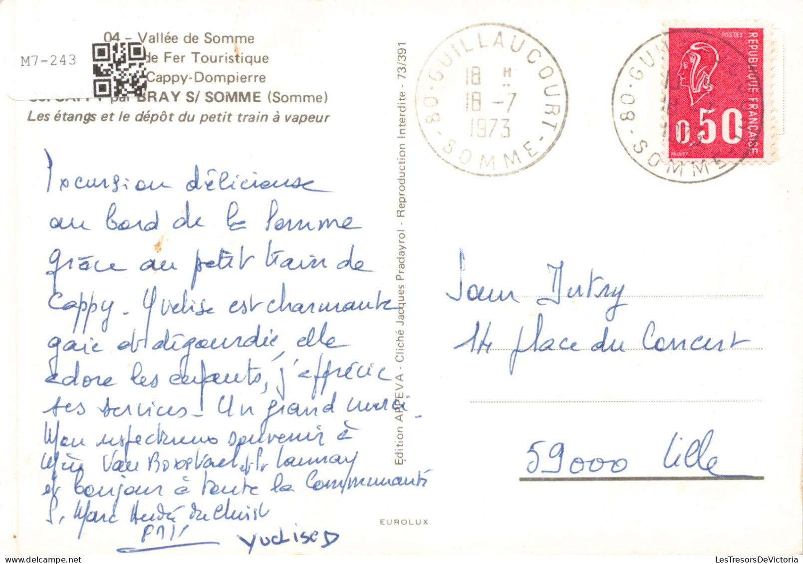 FRANCE - Cappy - Dompierre - Vallée De Somme - Chemin De Fer Touristique - Carte Postale - Peronne