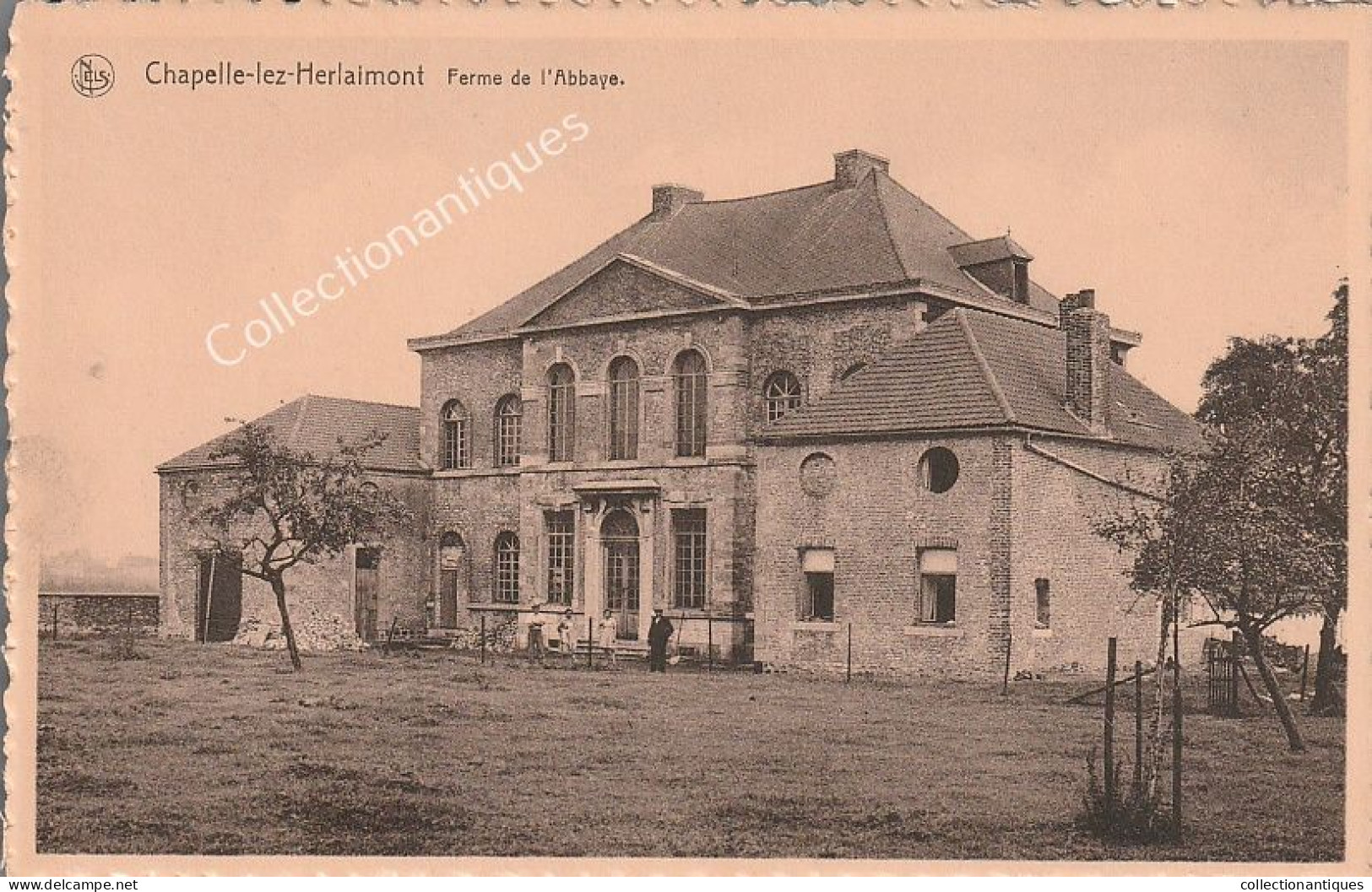 CPA Chapelle-lez-Herlaimont - Ferme De L'Abbaye - Non Circulée - Divisée - TTB - Animée - Chapelle-lez-Herlaimont