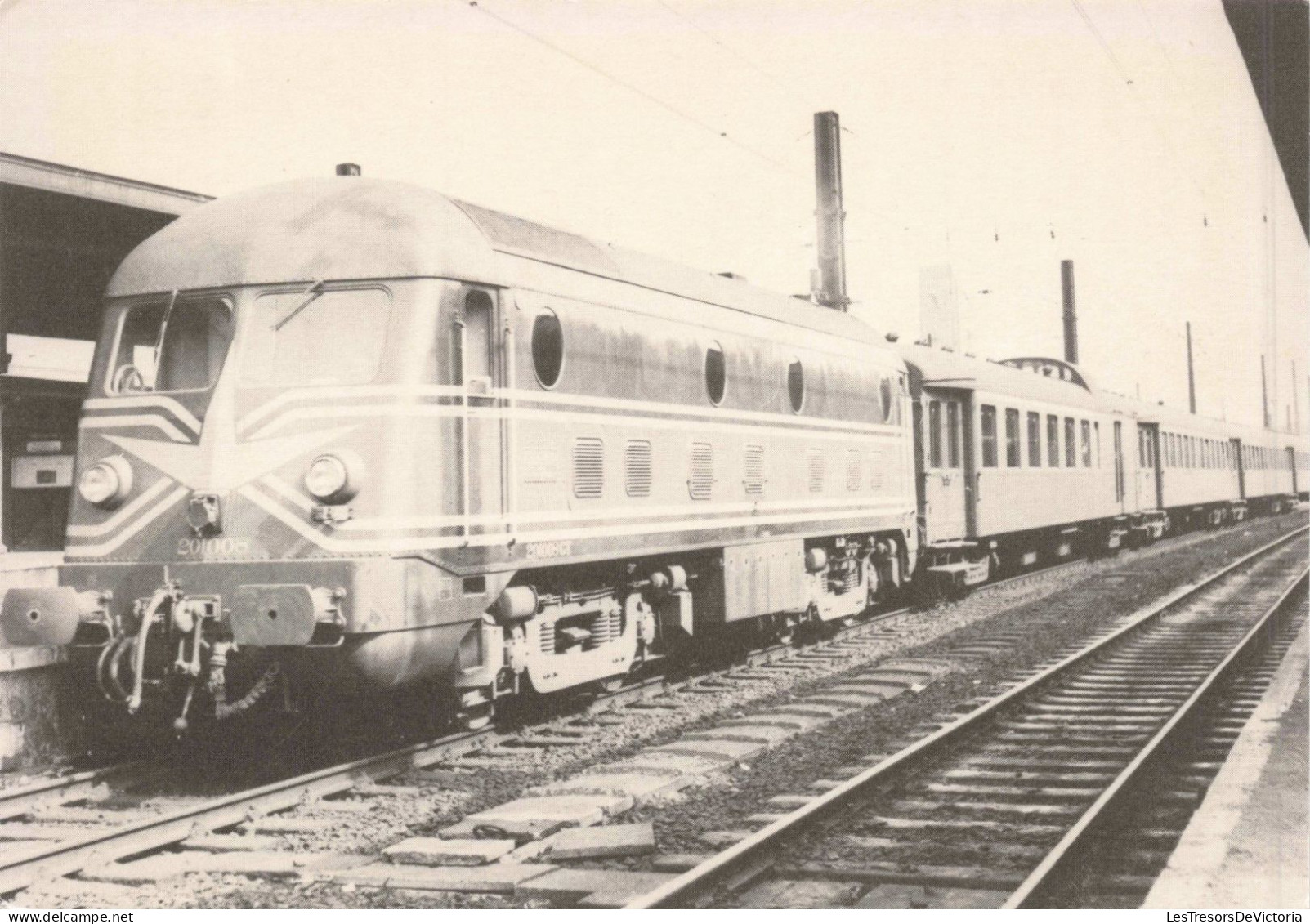 TRANSPORTS - Chemins De Fers - SNCB Bruxelles Midi Vers 1958 - Locomotive Diesel électrique - Carte Postale - Trains