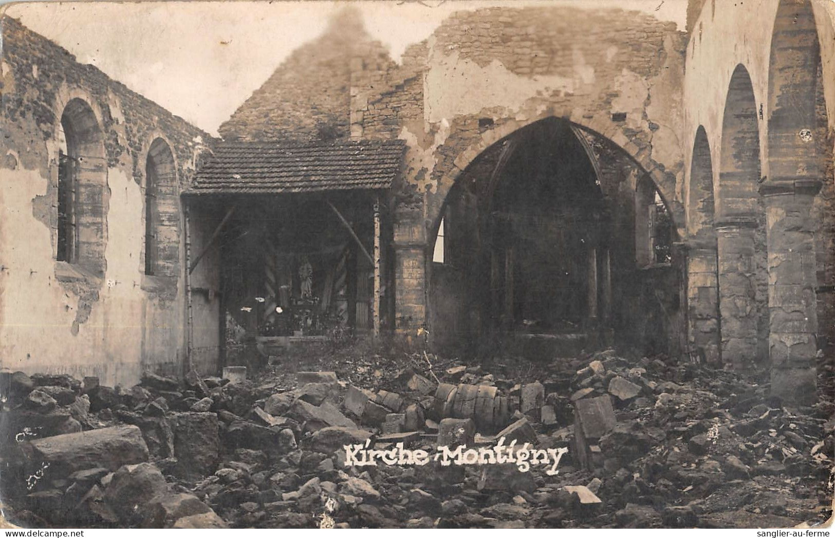 CPA 55 KIRCHE MONTIGNY / MONTIGNY DEVANT SASSEY / CARTE PHOTO - Autres & Non Classés