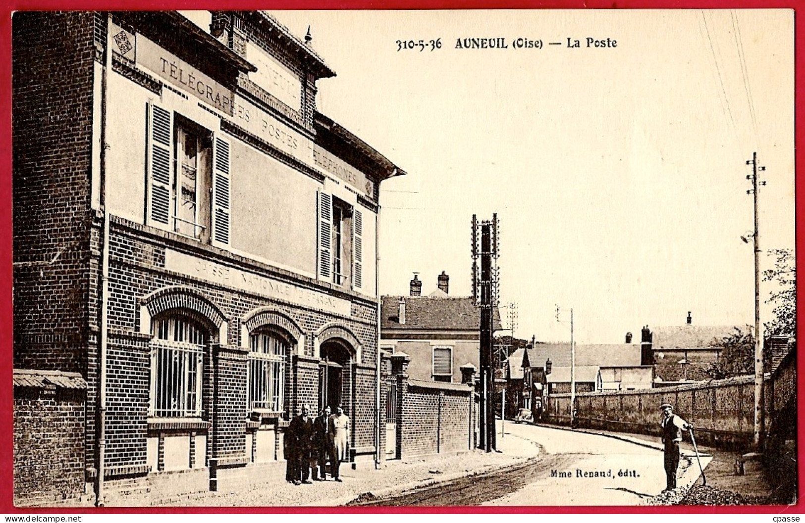 CPA 60 AUNEUIL Oise - La Poste ° Mme Renaud édit. - Auneuil