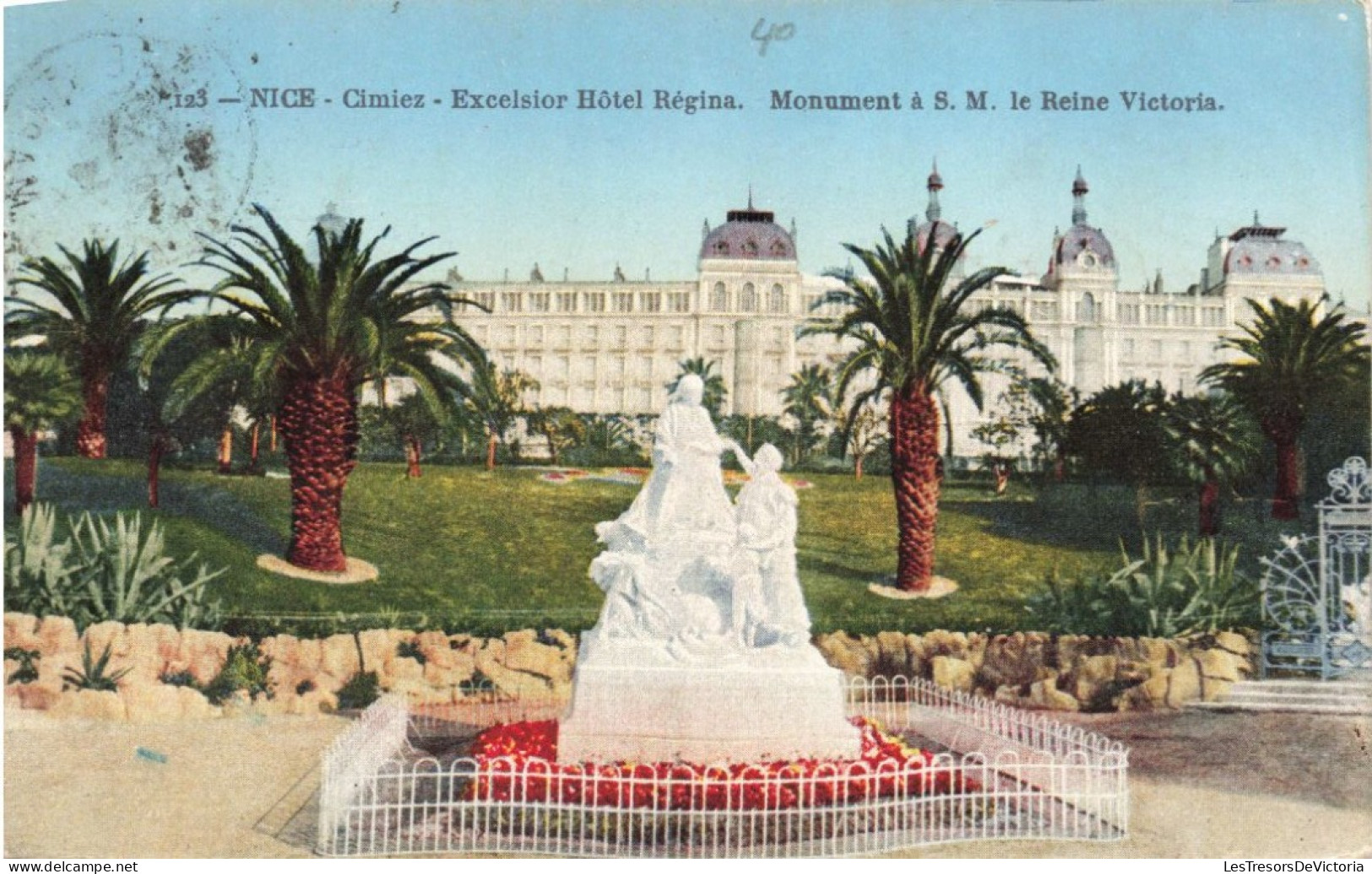 FRANCE - Nice - Monument à SM - La Reine Victoria  - Colorisé - Carte Postale Ancienne - Monumentos, Edificios