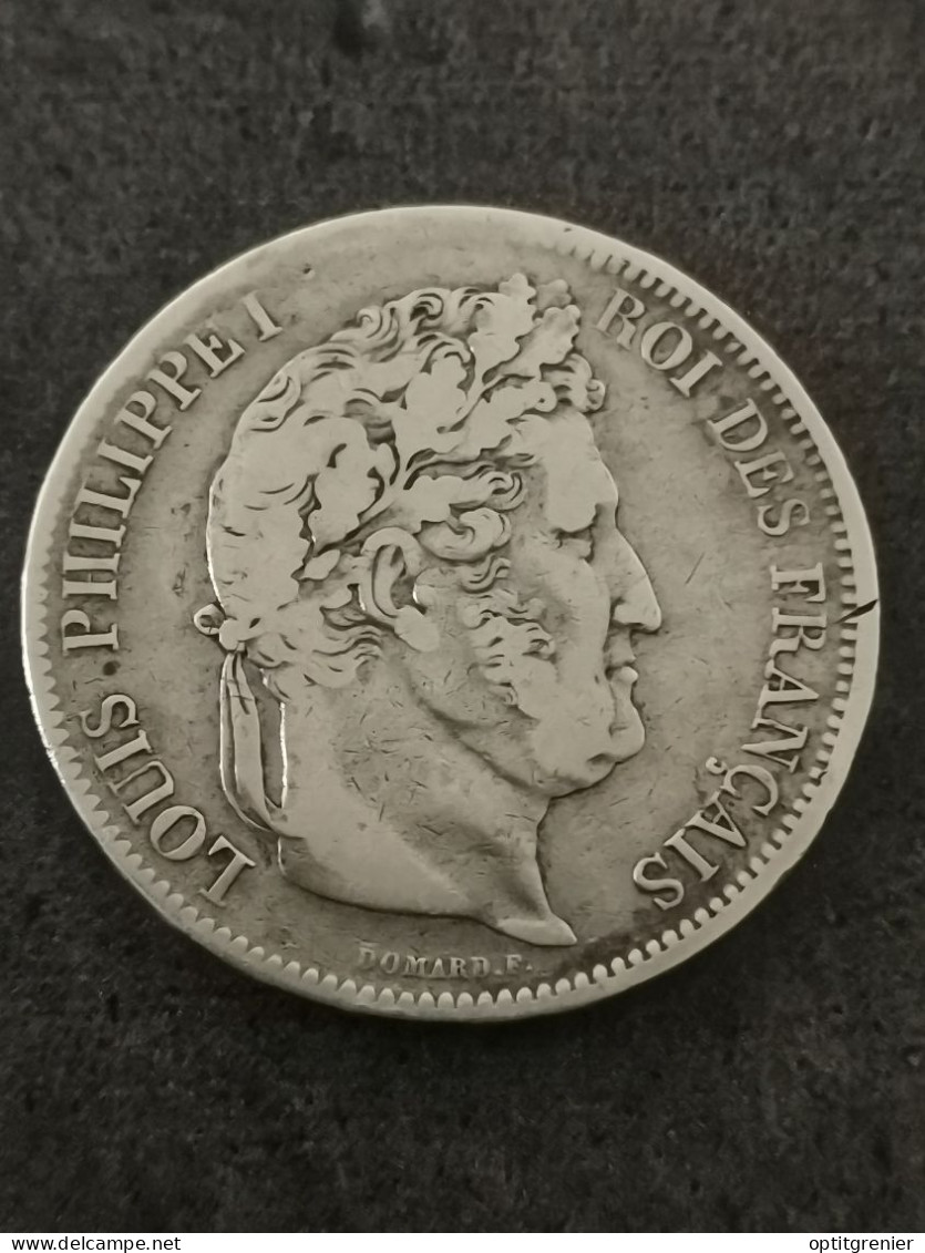 5 FRANCS ARGENT 1841 W LILLE LOUIS PHILIPPE I DOMARD 2ème RETOUCHE FRANCE / SILVER - 5 Francs