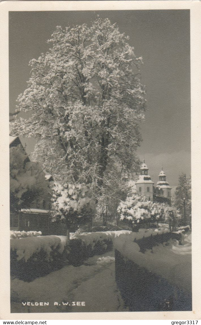 D4241) VELDEN Am WÖRTHERSEE - Stark Verschneiter Weg Richtung Kirche 1948 - Velden