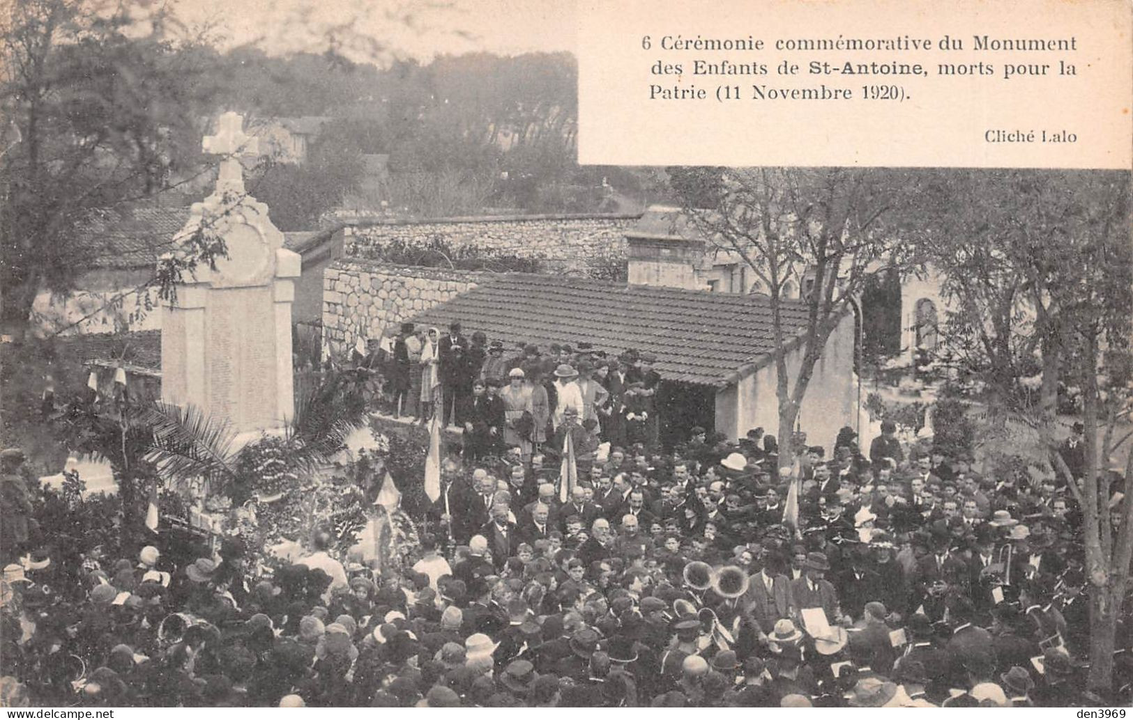 SAINT-ANTOINE (Bouches-du-Rhône) - Cérémonie Du Monument Des Enfants Morts Pour La Patrie, 11 Nov 1920 - Cliché Lalo N'6 - Nordbezirke, Le Merlan, Saint-Antoine