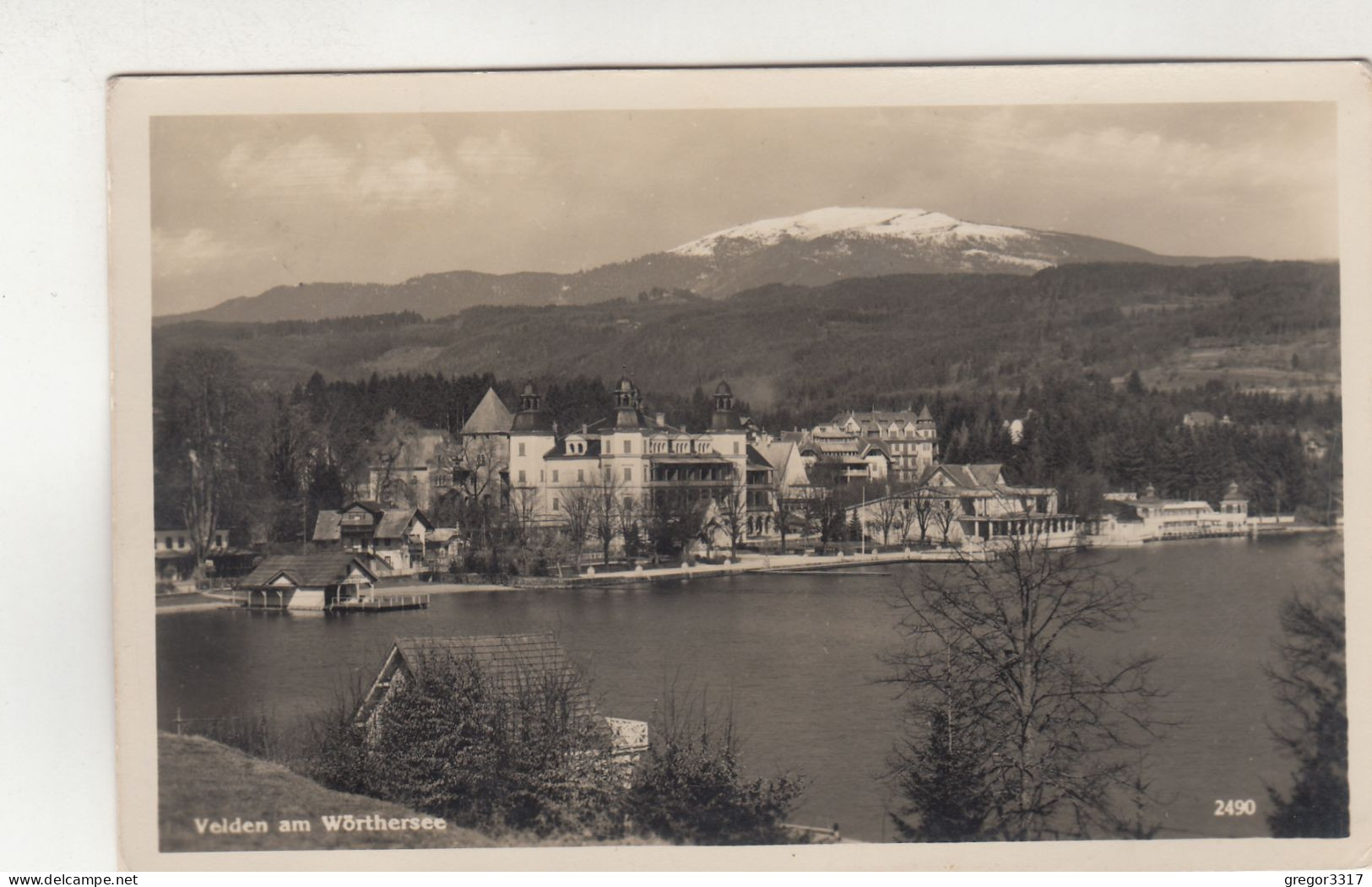 D4254) VELDEN Am WÖRTHERSEE -  Schöne Alte Ansicht Gegen Schloß U. Häuser Bootshäuser 1936 - Velden