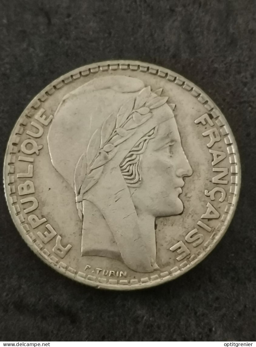 20 FRANCS TURIN ARGENT 1934 FRANCE / SILVER - 20 Francs