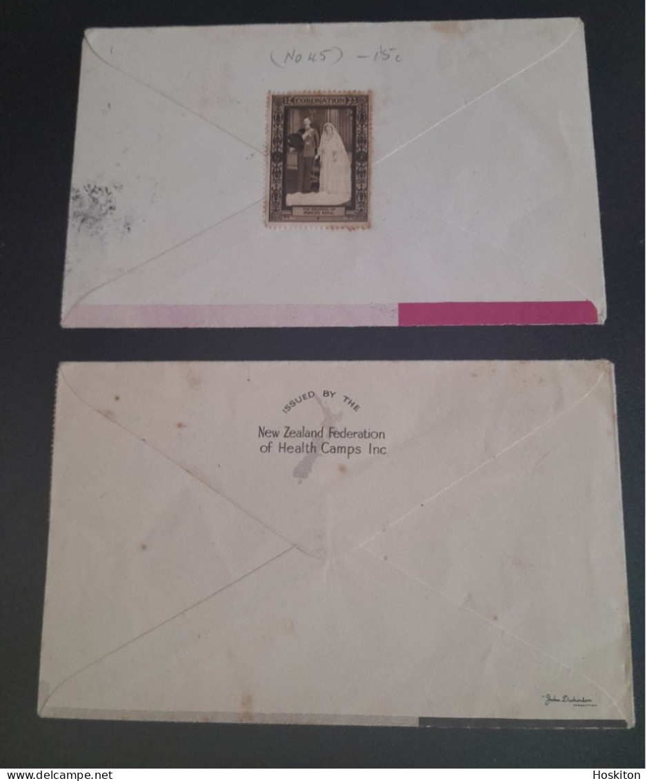 1 Oct 1948,3 Oct 1949 Pair Health Stamps Send Children To Health CampsFirst Day Covers - Brieven En Documenten
