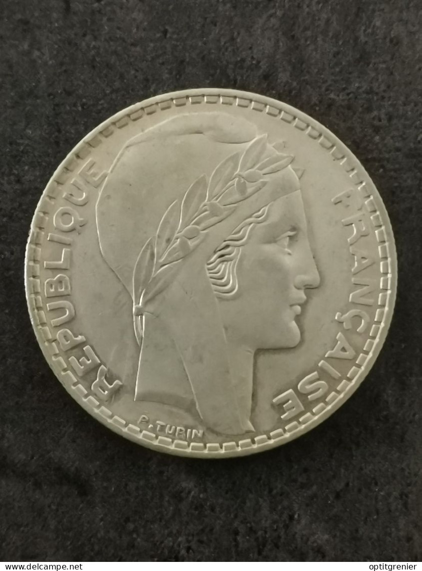 20 FRANCS TURIN ARGENT 1938 FRANCE / SILVER - 20 Francs