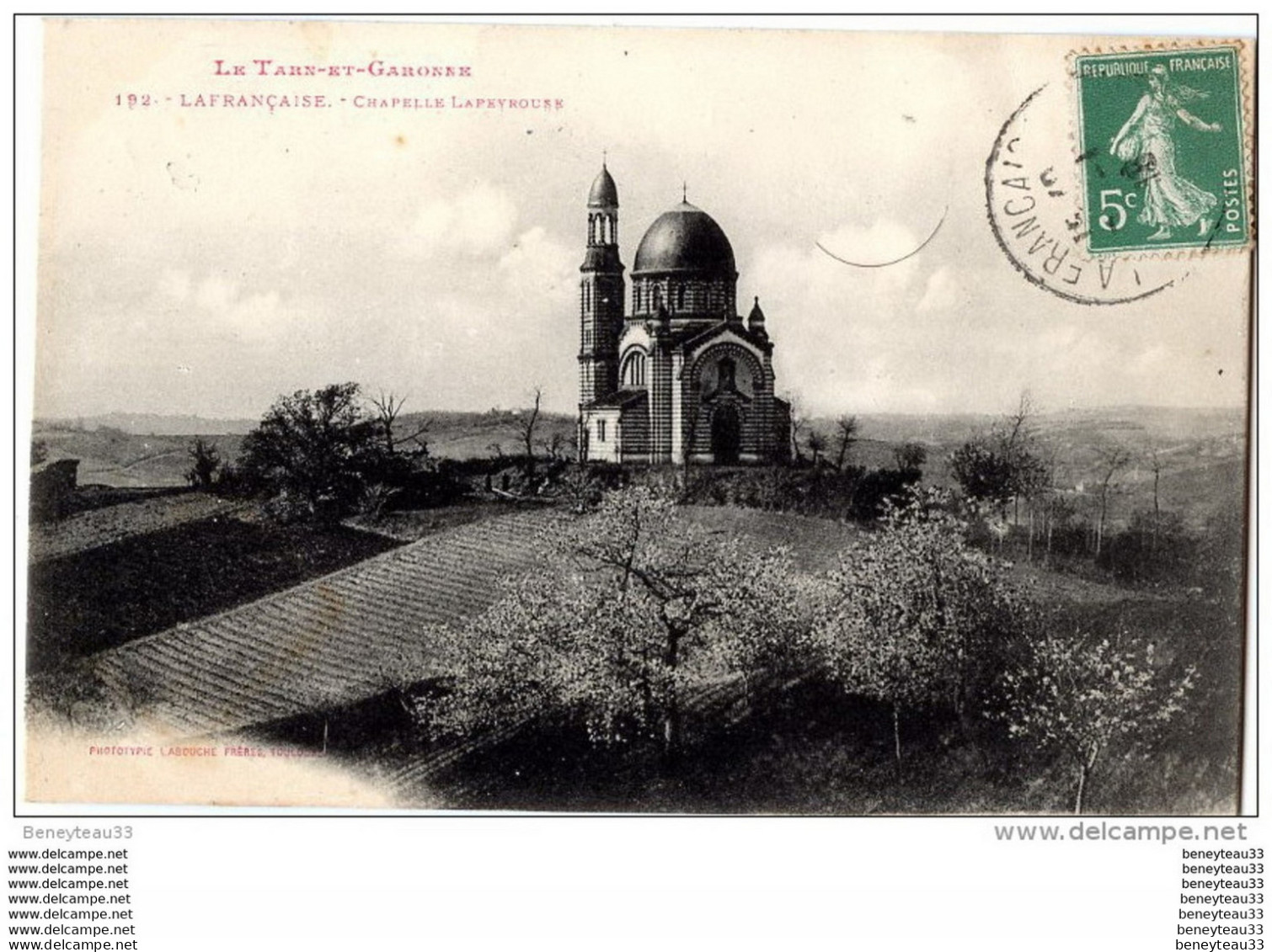 CPA (Réf : H504) 192. LAFRANÇAISE (TARN-et-GARONNE 82) CHAPELLE LAPEYROUSE - Lafrancaise