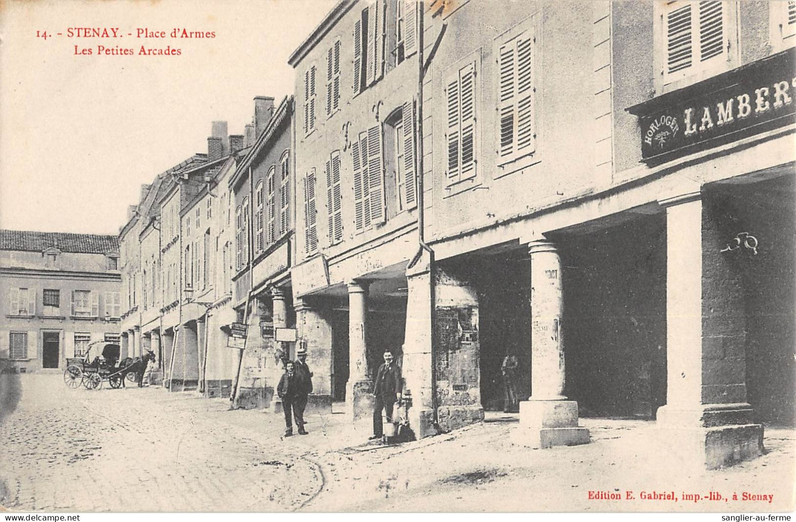 CPA 55 STENAY / PLACE D'ARMES / LES ARCADES - Autres & Non Classés