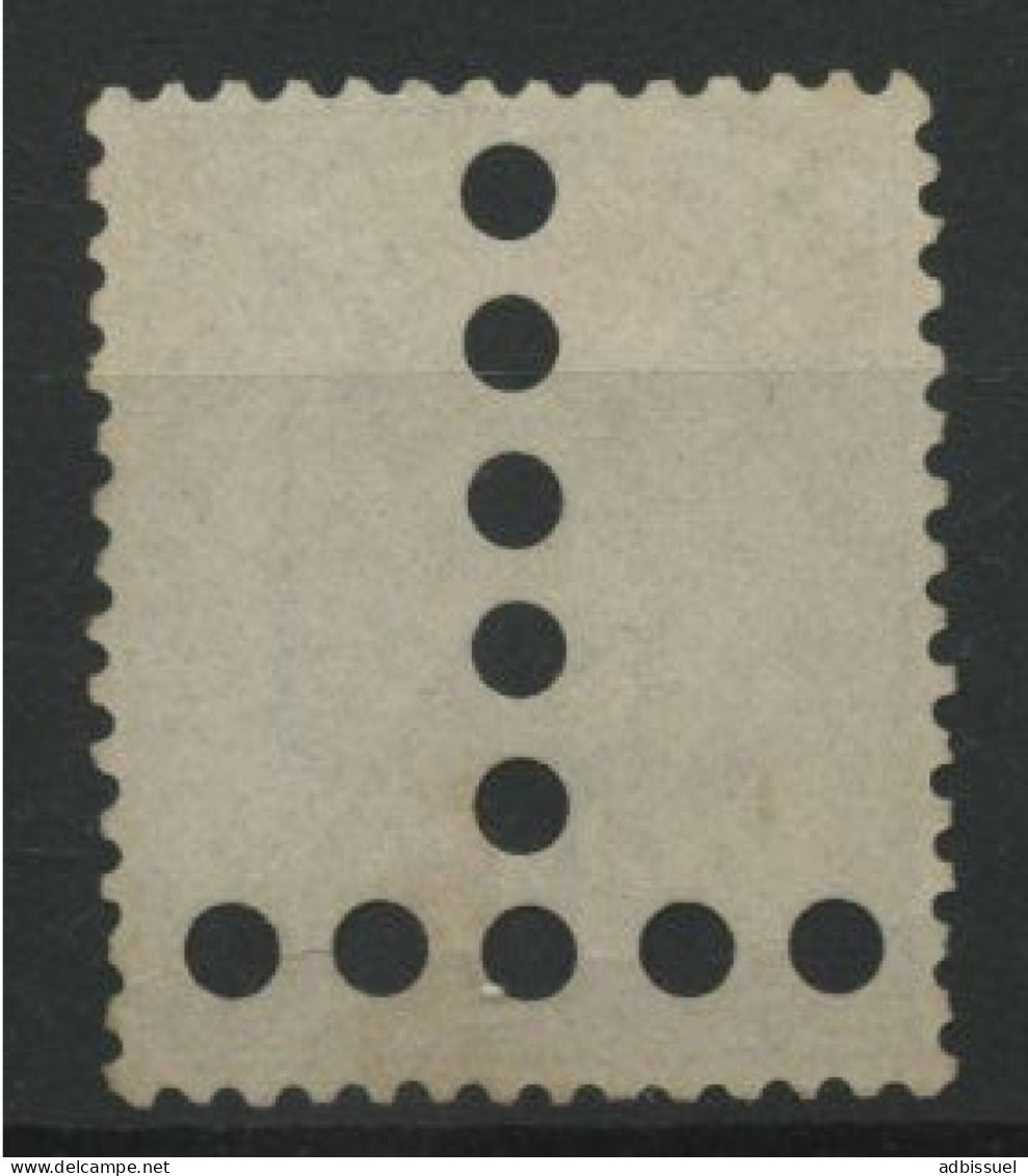 Tunisie Timbre Taxe N° 21 5Fr Lilas Perforé "T" Renversé COTE 135 € Oblitéré Croix à La Plume. TB - Timbres-taxe