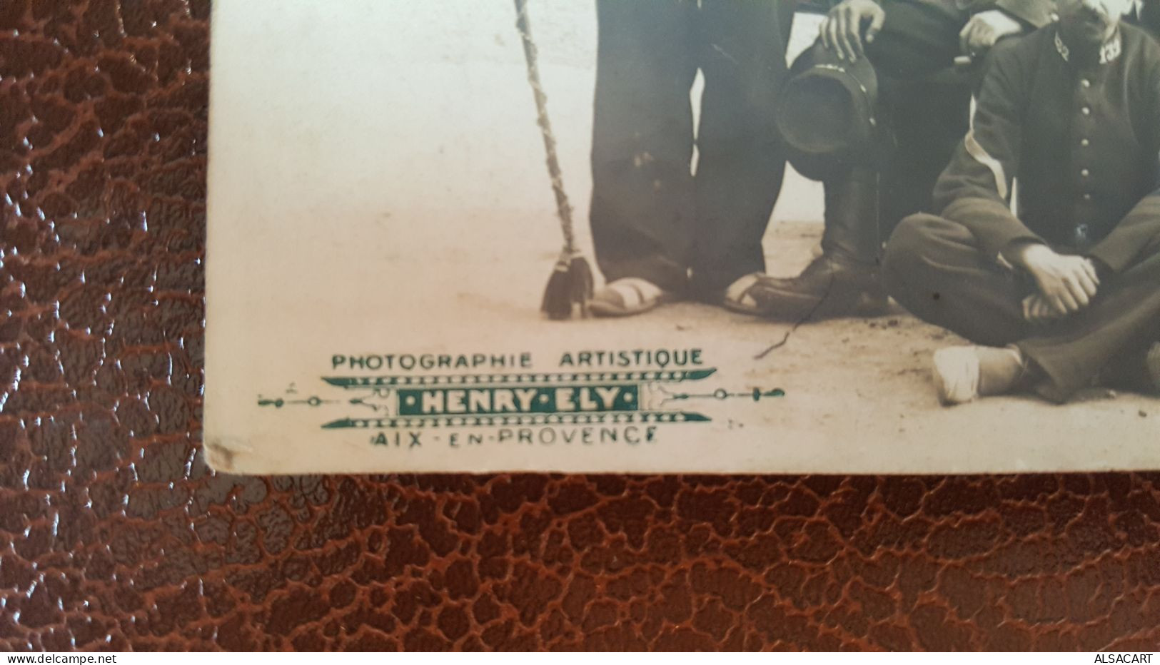 Carte Photo Militaires Campagne 14 , Photographe Aix , Henry Ely - Guerre 1914-18