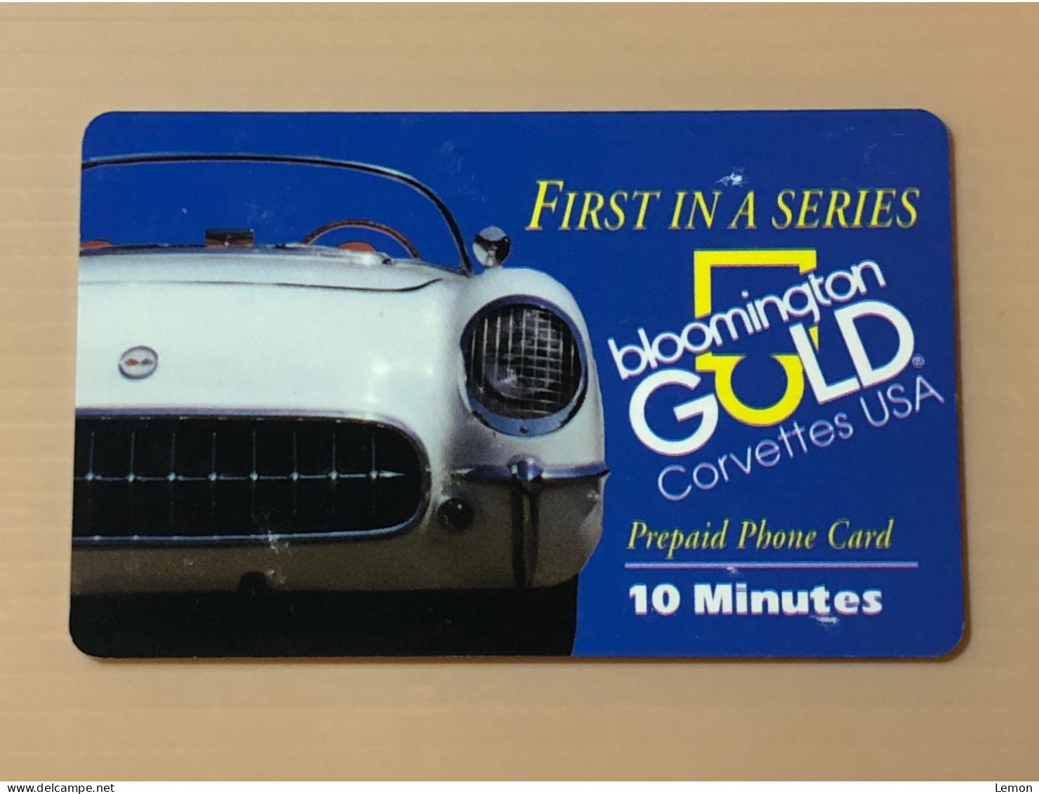 USA UNITED STATES America Prepaid Telecard Phonecard, Bloomington Gold Corvettes SAMPLE CARD, Set Of 1 Card - Collezioni