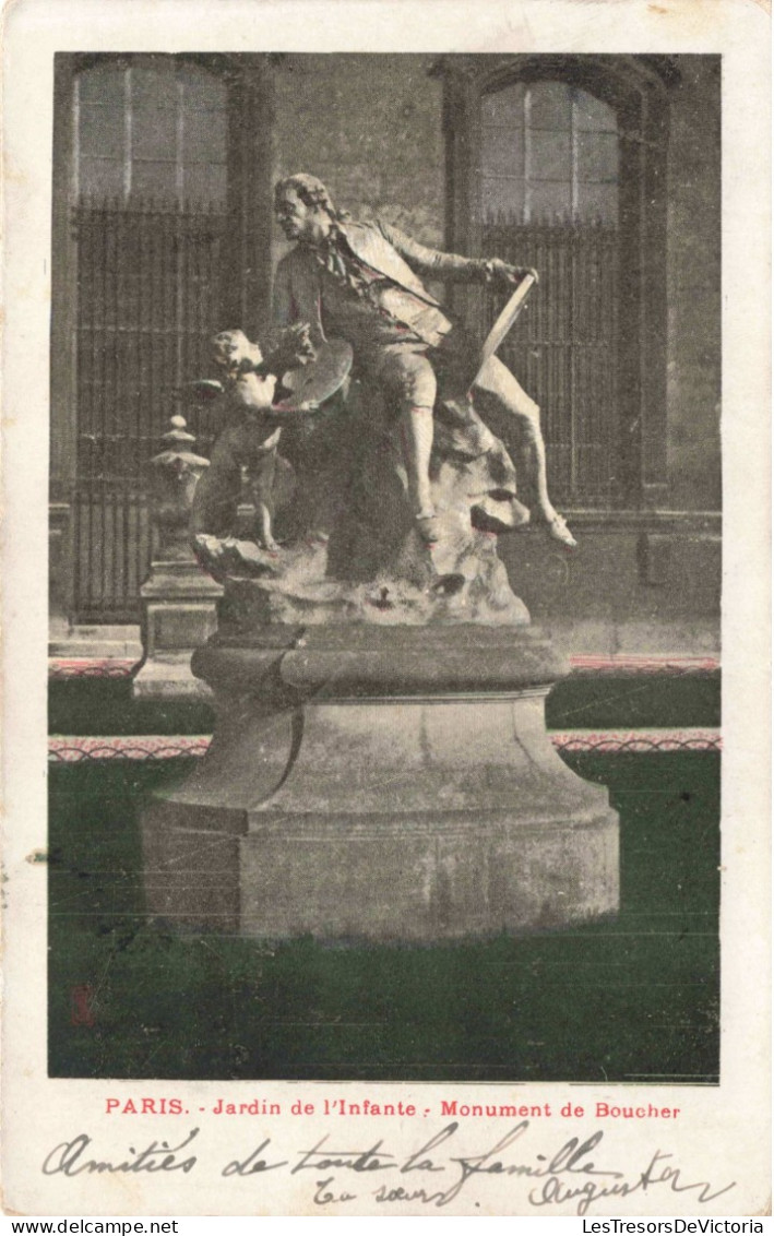 FRANCE - Paris - Jardin De L'infante  - Monument De Boucher - La Porte Principale  - Carte Postale Ancienne - Other Monuments