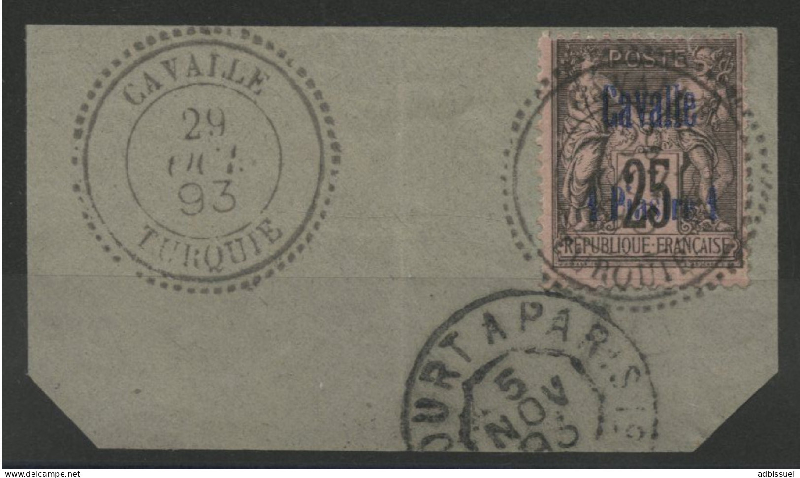 Cavalle N° 6 Oblitération Cachet à Date Perlé CAVALLE TURQUIE 29/10/93. Voir Description - Used Stamps