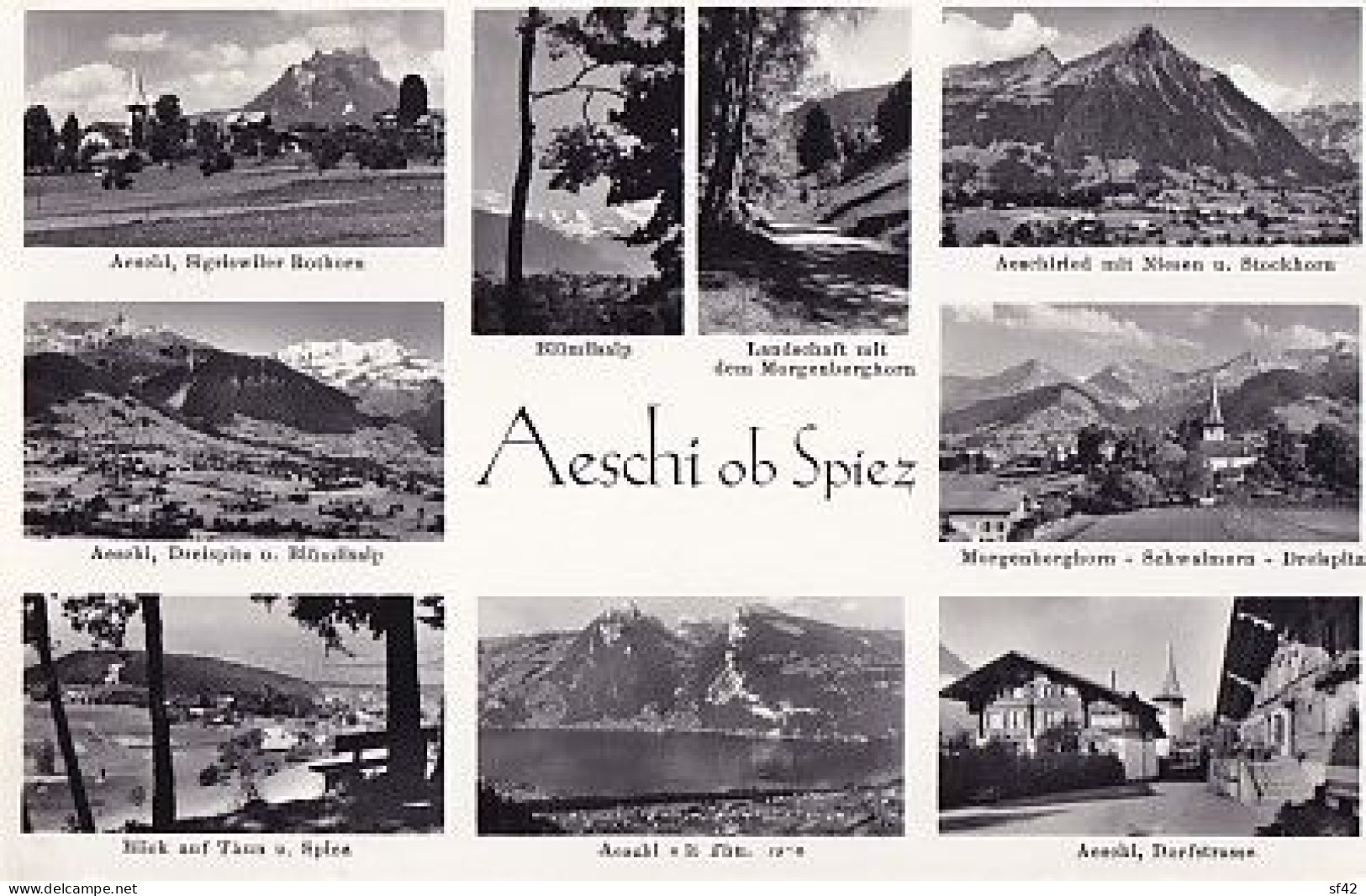 AESCHI OB SPIEZ                             9 VUES - Aeschi