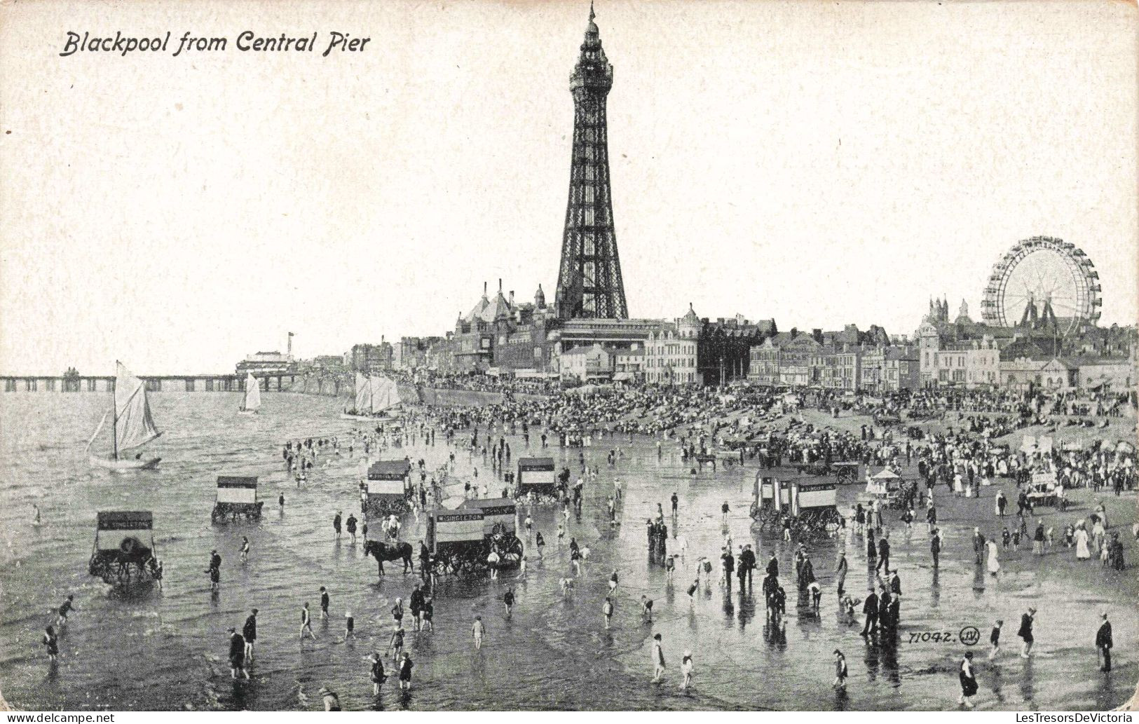 ROYAUME-UNI - Lancashire - Blackpool From Central Pier -  Animé - Carte Postale Ancienne - Blackpool