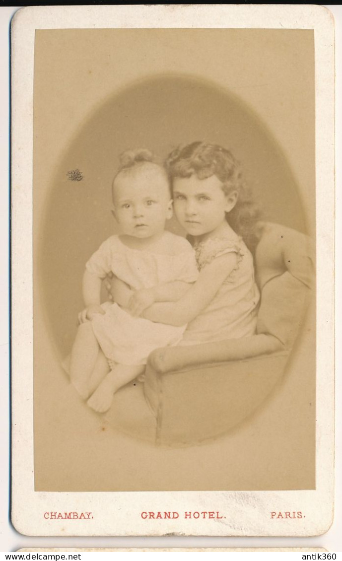 Photographie XIXe CDV Portrait De Fernand Aurèle PATORNI Et Juliette Emma PATORNI-CASADESUS Photographe Chambay Paris - Geïdentificeerde Personen