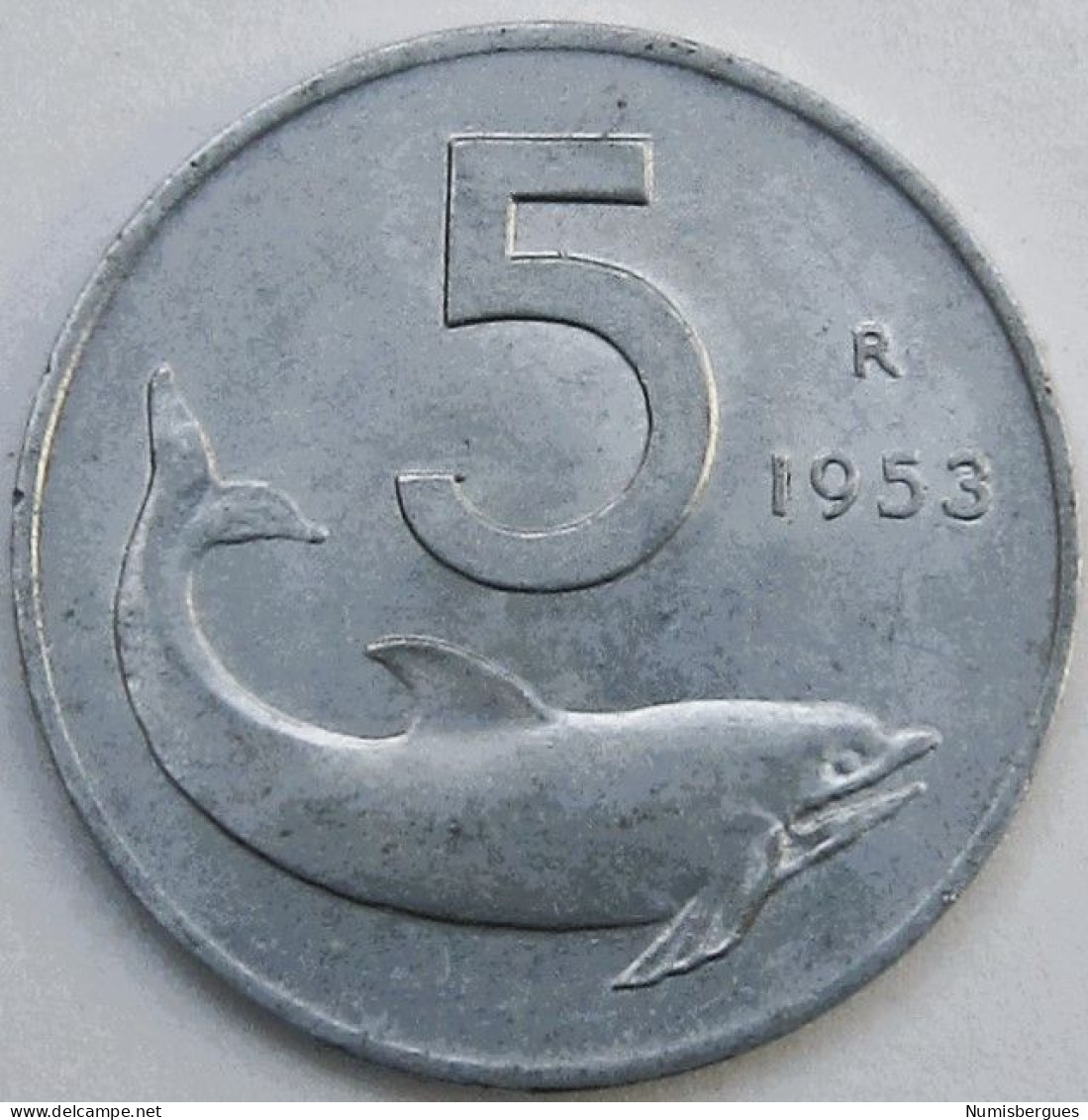 Pièce De Monnaie 5 Lires 1953 - 5 Liras