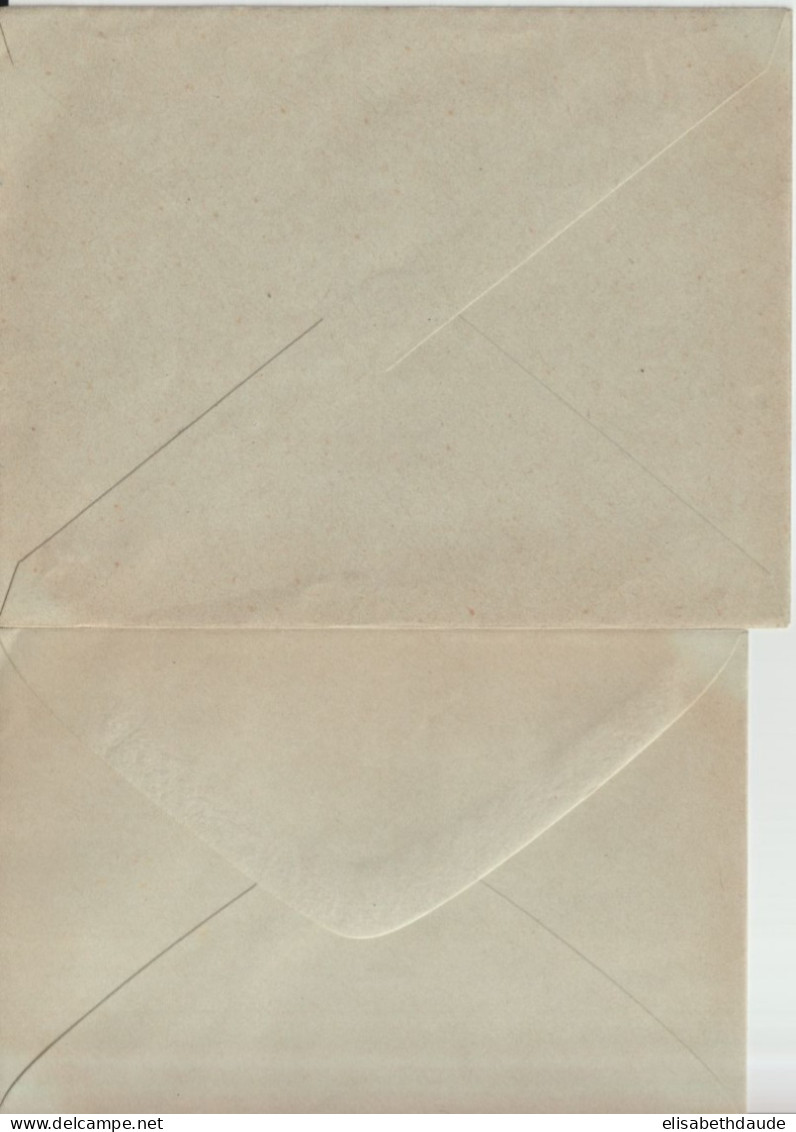 TYPE SAGE - 1884 - 2 ENVELOPPES ENTIER NEUVES J66 + J67 SANS DATE AU VERSO - Standard Covers & Stamped On Demand (before 1995)