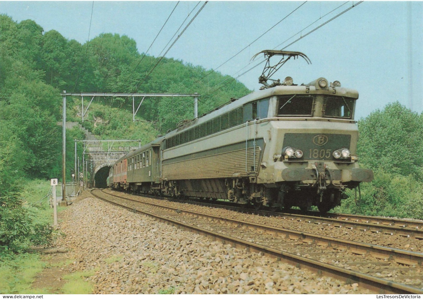 TRANSPORT - Trains - SNCB- NMBS - Locomotive Quadricourant CC Série 18  - Carte Postale - Trains