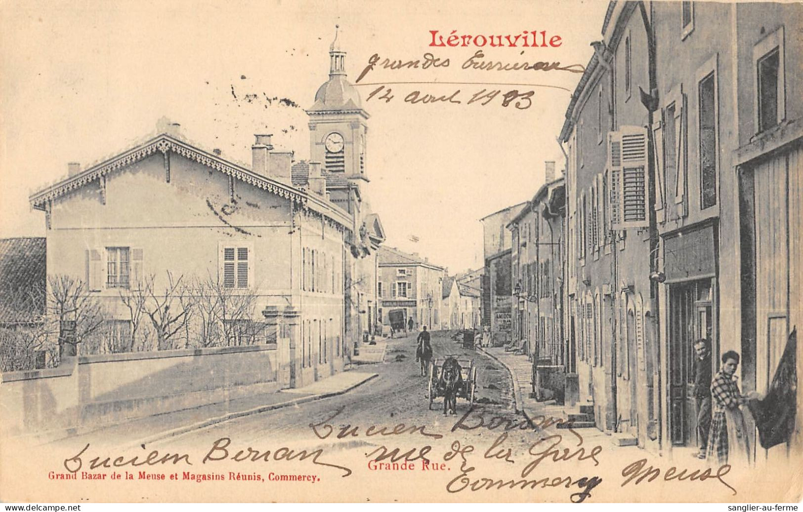 CPA 55 LEROUVILLE / GRANDE RUE - Sonstige & Ohne Zuordnung