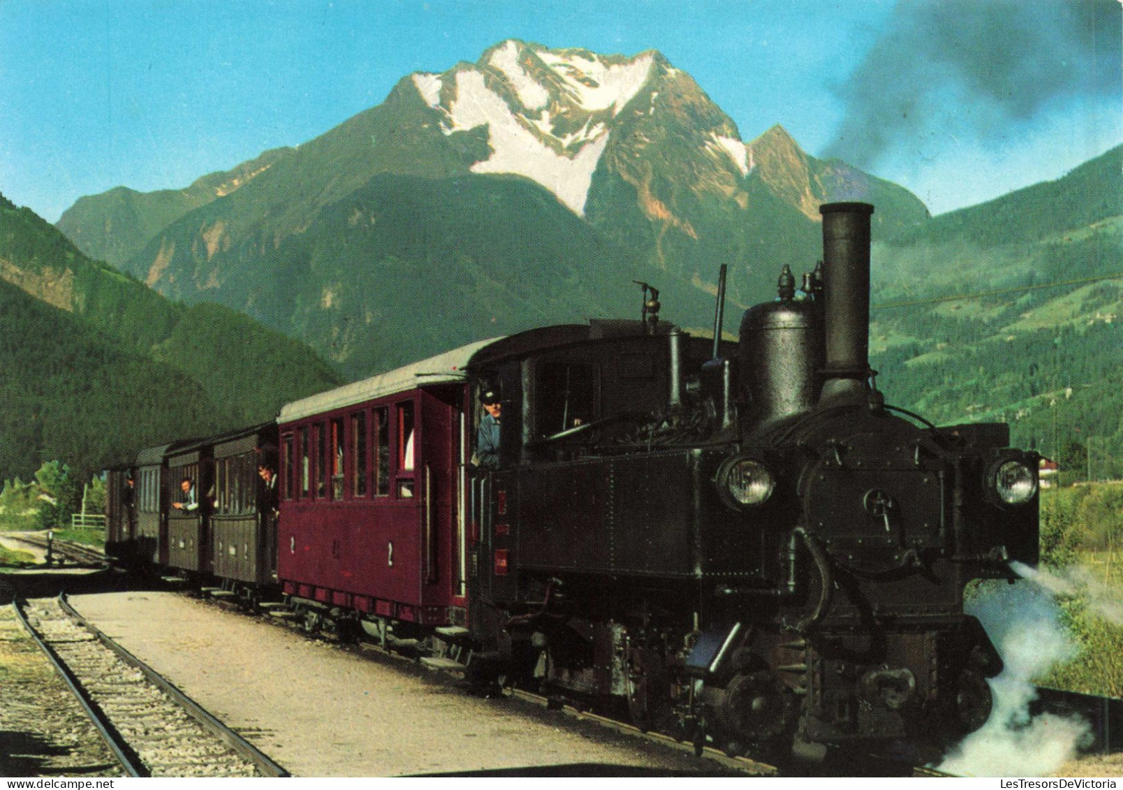 TRANSPORT - Trains - Chemin De Fer Du Zilletarel Avec Grinbergspitze - Carte Postale - Trains