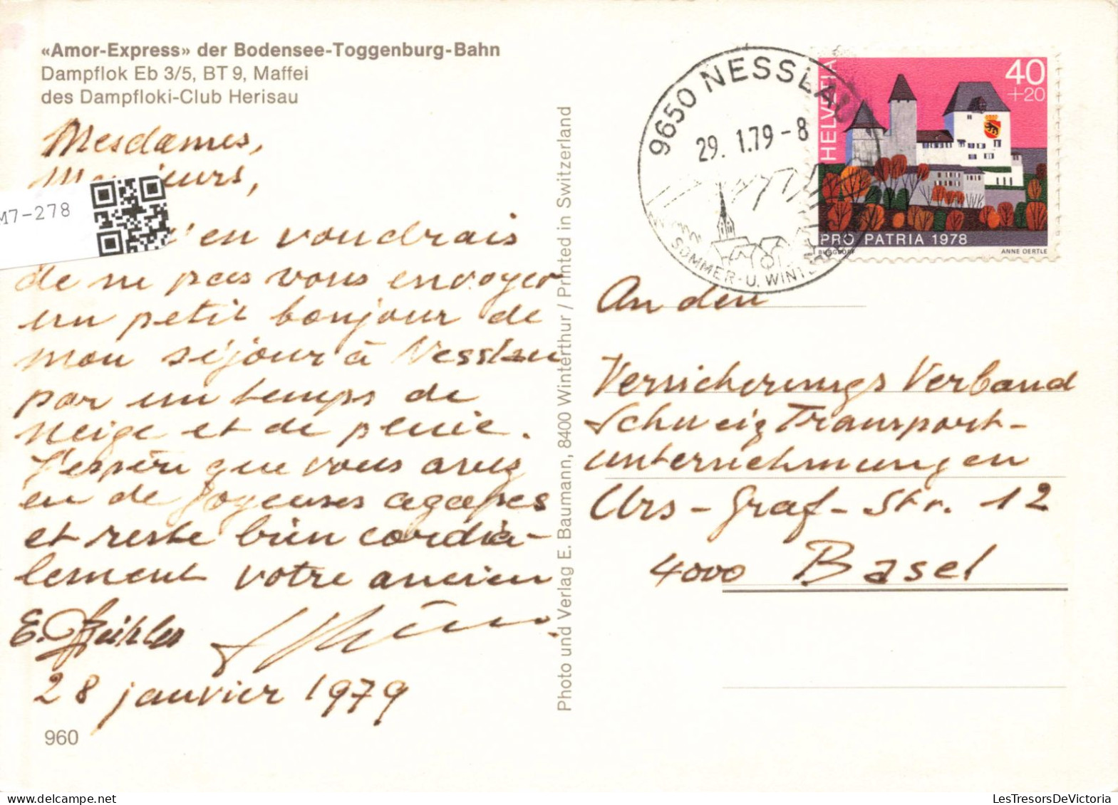 TRANSPORT - Trains - Amor Express Der Bodensee Toggenburg Bahn - Carte Postale - Treinen