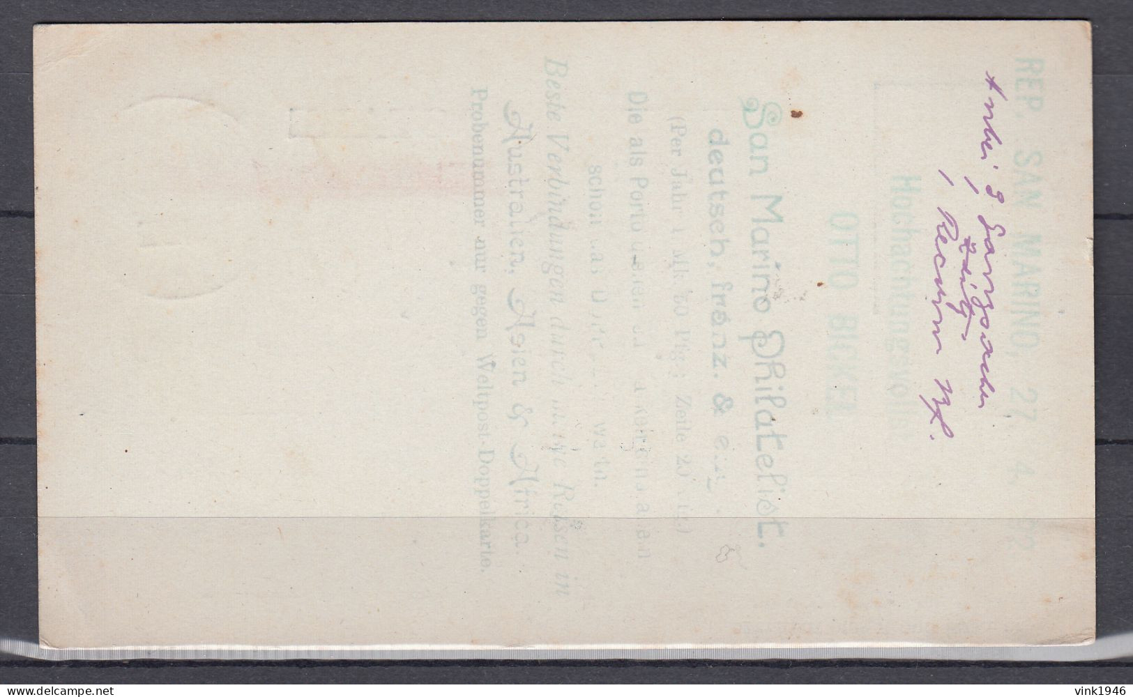 SAN MARINO,SAINT MARIN 1892,Postcard To Aachen (germany) Carte Postale ,CARTOLINA.POSTKARTE,C890) - Lettres & Documents