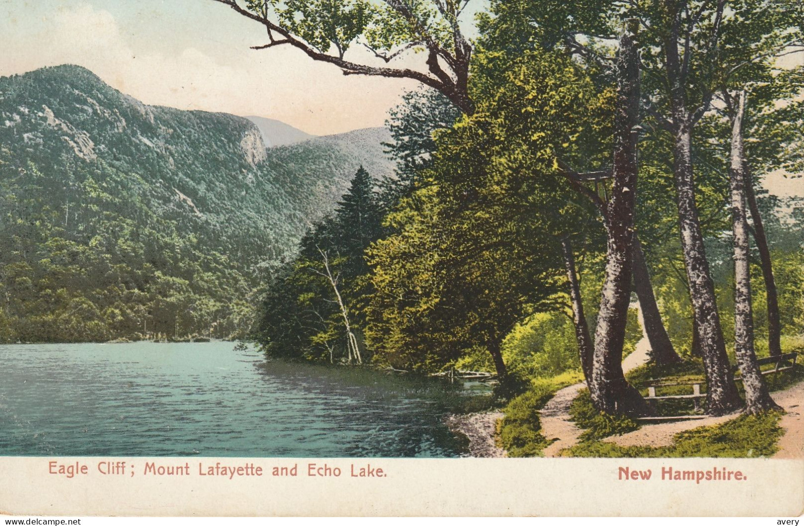 White Mountains, New Hampshire Eagle Cliff; Mount Lafayette And Echo Lake - White Mountains