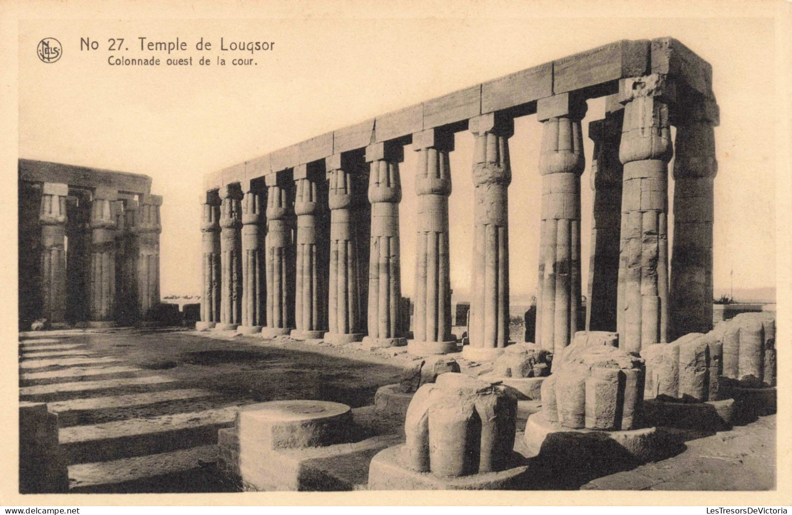 EGYPTE - Louxor  - Temple De Louxor  - Colonnade Ouest De La Cour   - Carte Postale Ancienne - Luxor
