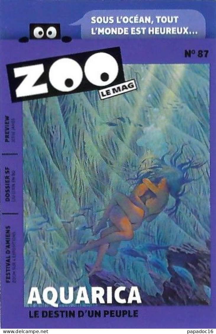 BD - Autocollant - Zoo Le Mag (couverture Du N° 87 : Janvier 2022, Ill. : Aquarica Tome 2, Sokal, Schuiten) - Adesivi