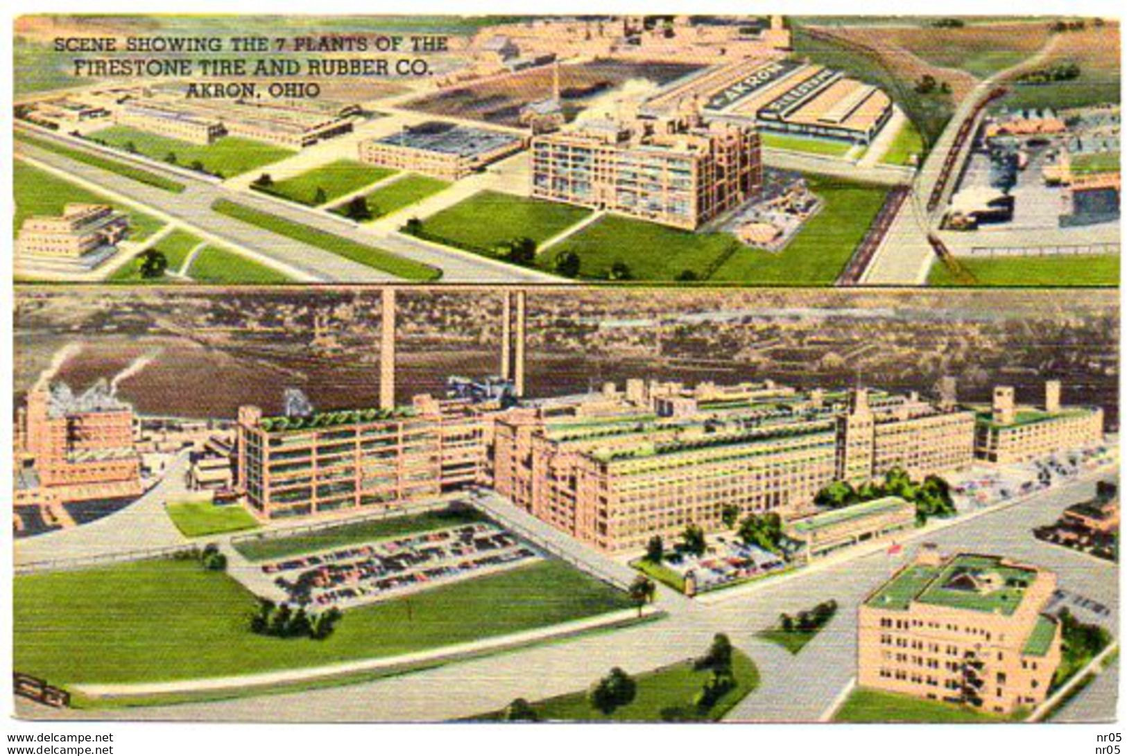 USA - Scene Showing The 7 Plants Of The Firestone Tire And Rubber Co, AKRON, OHIO, OH ( Etats Unis ) - Akron