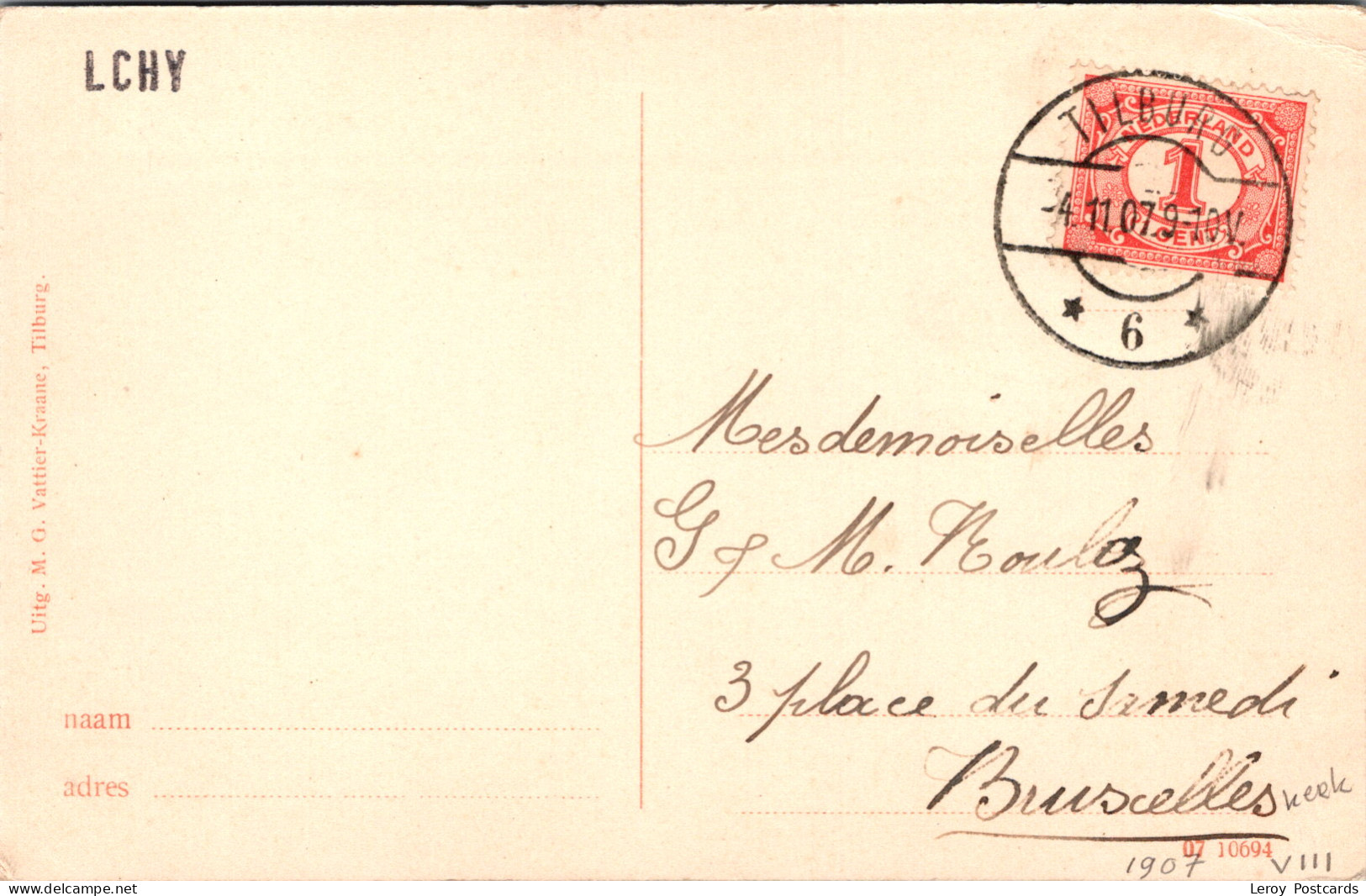 #3645 - Tilburg, Korvel, Kerk 1907 (NB) - Tilburg