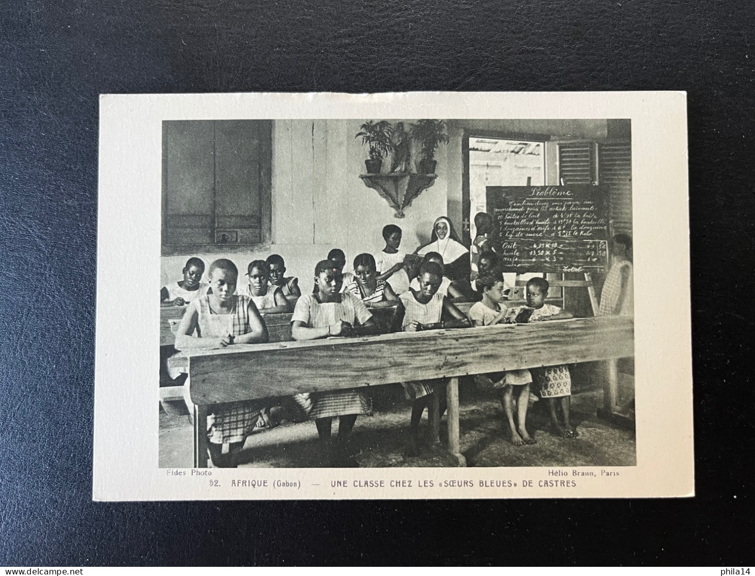 SP CPA GABON / UNE CLASSE CHEZ LES SOEURS BLEUES DE CASTRES / SANS CORRESPONDANCE - Lettres & Documents