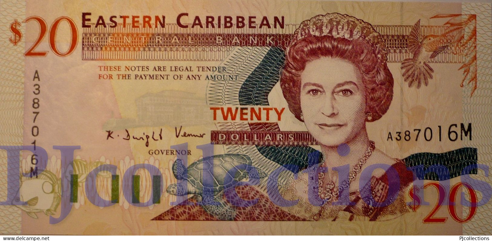 EAST CARIBBEAN 20 DOLLARS 1994 PICK 33M UNC RARE - Caribes Orientales