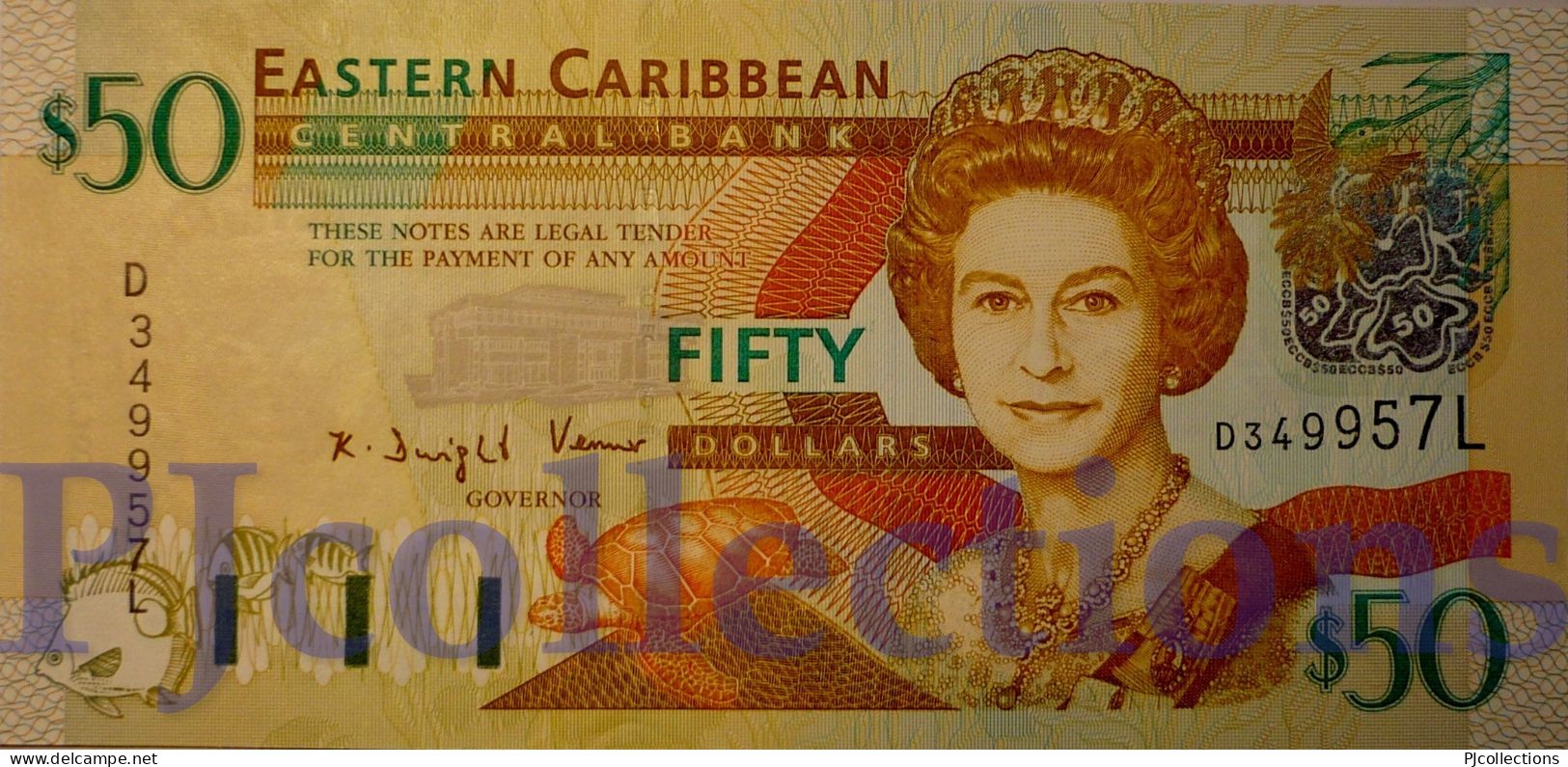 EAST CARIBBEAN 50 DOLLARS 2003 PICK 45L UNC - East Carribeans